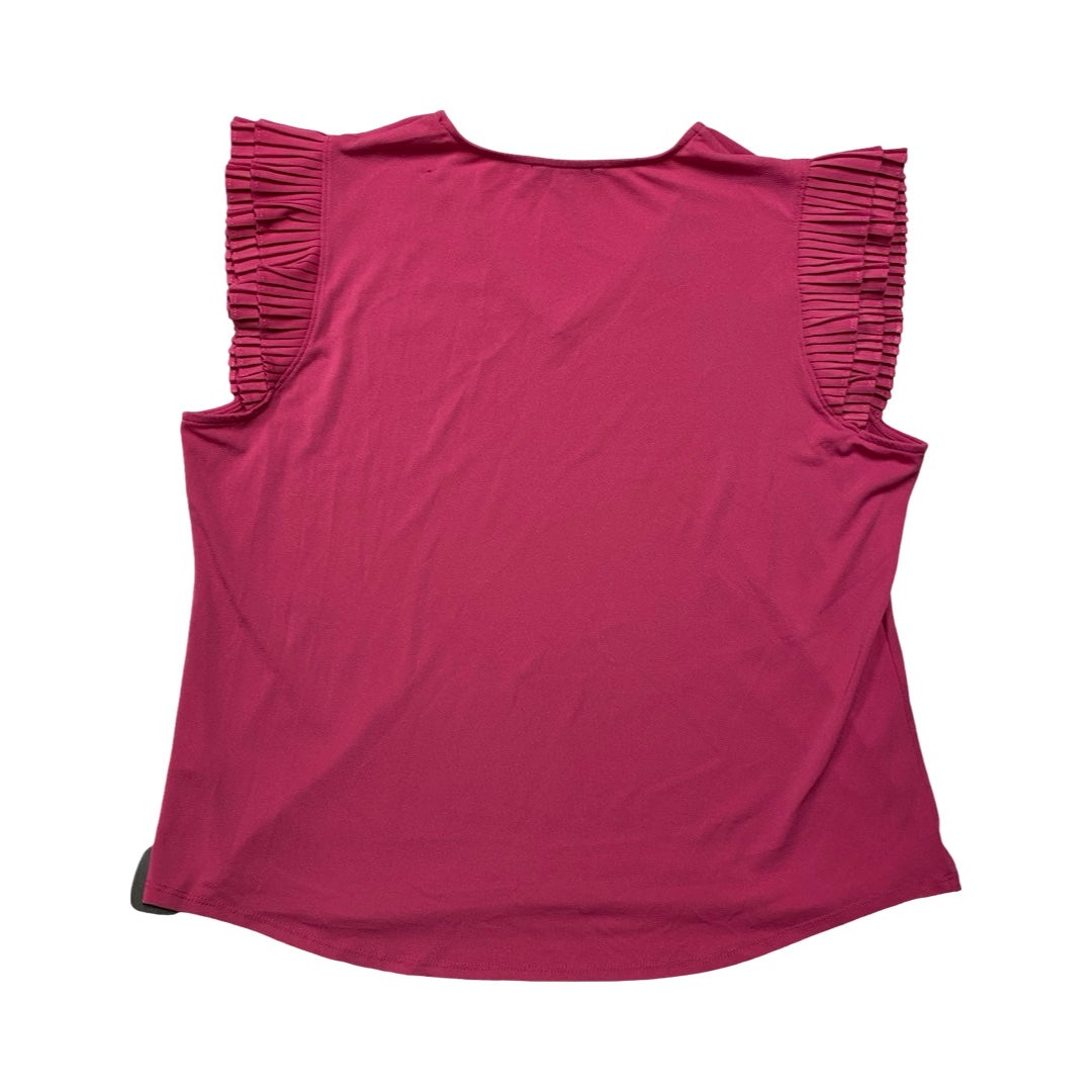 Top Sleeveless By Adrianna Papell In Pink, Size:Xl