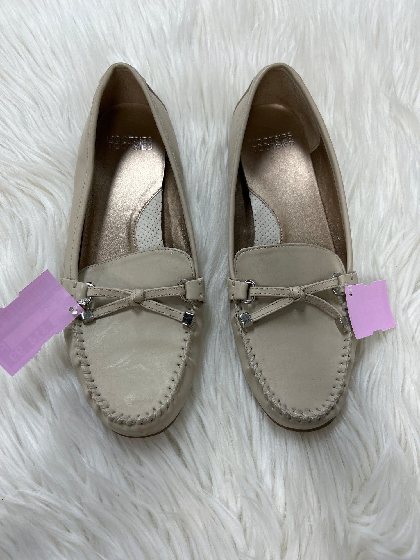 Shoes Flats By Mootsies Tootsies In Cream, Size:8