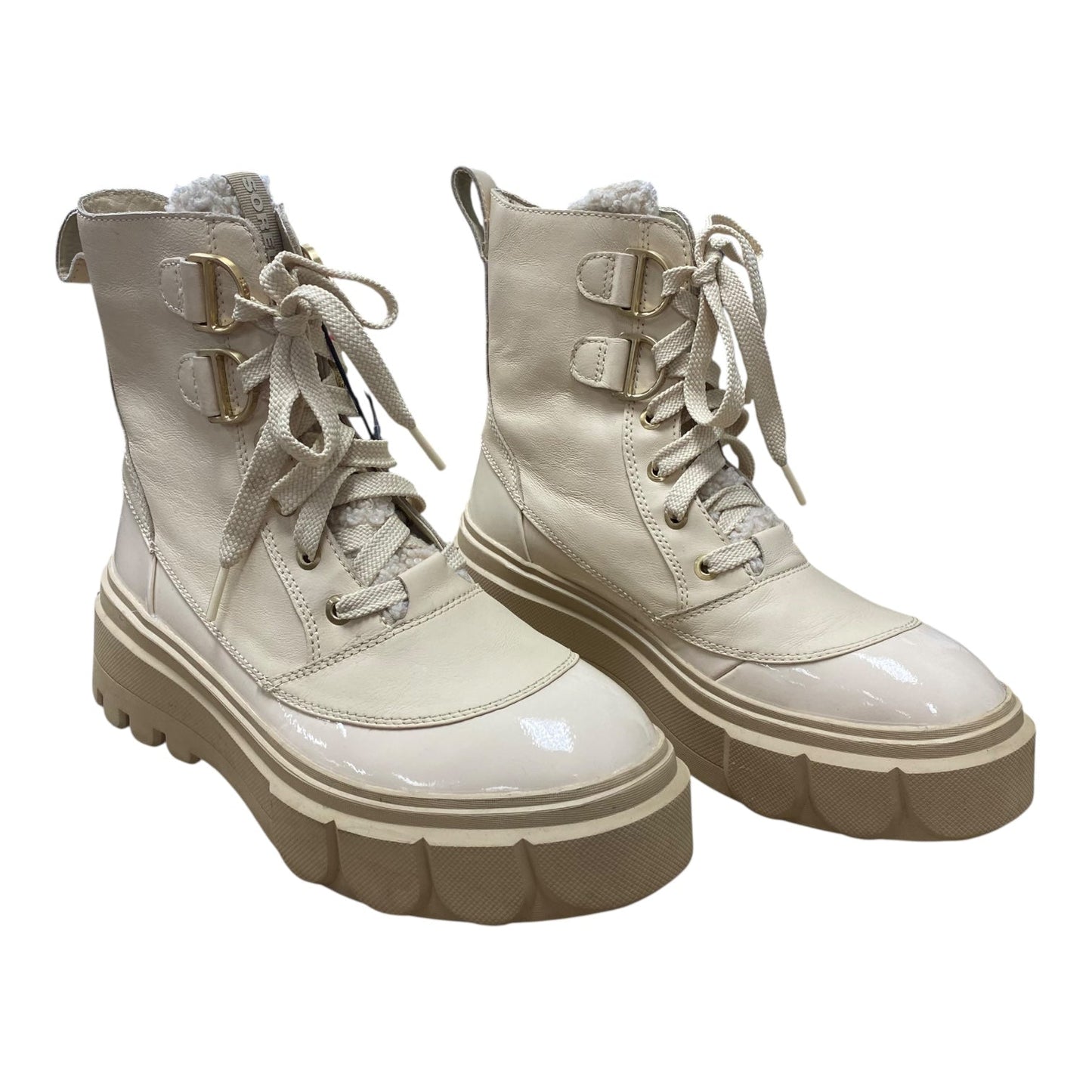 Boots Designer By Sorel In Cream, Size:9