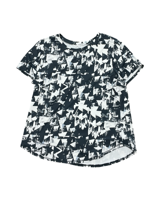 Top Ss By Clothes Mentor In Black & White, Size:Xl