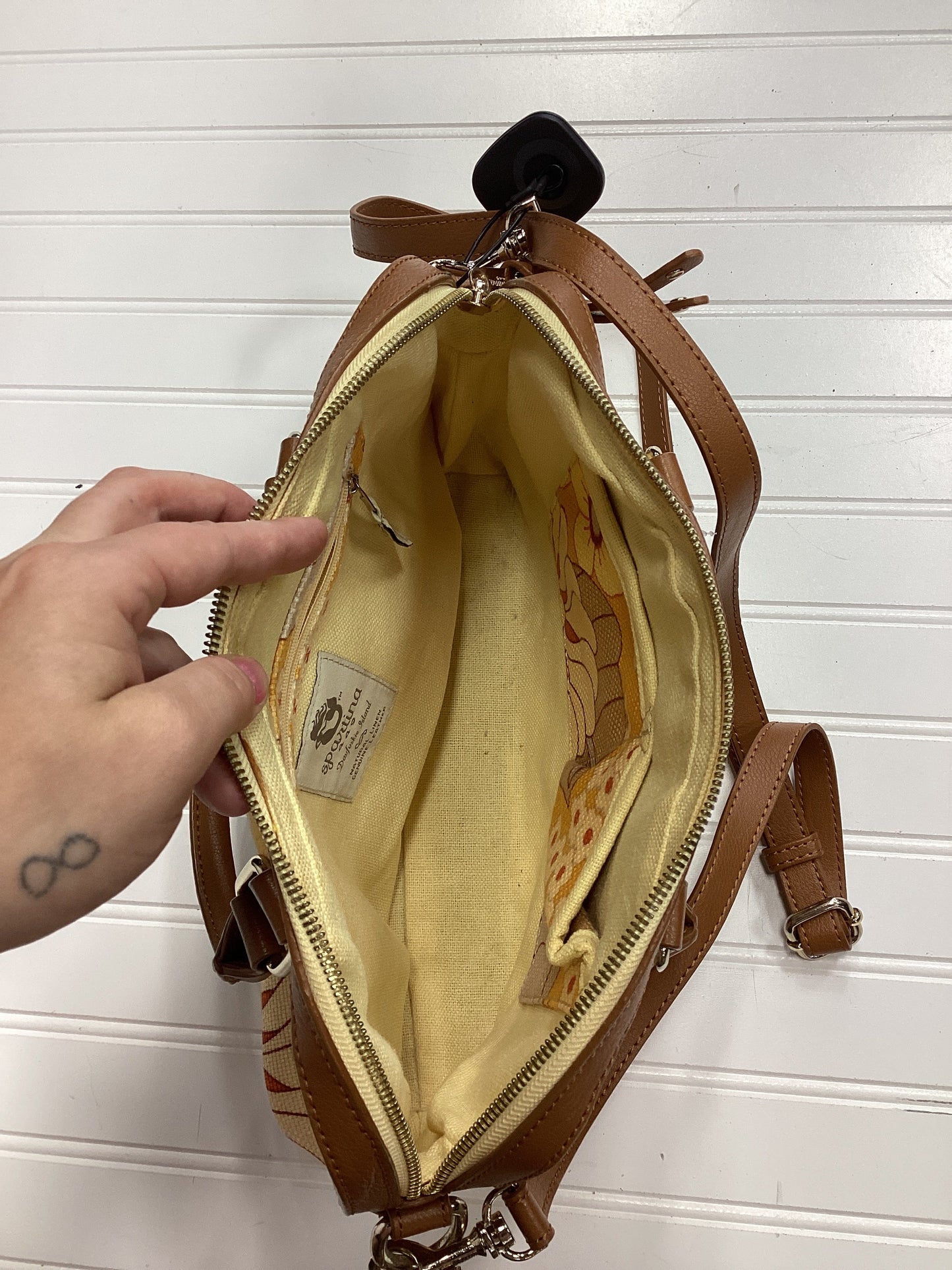 Handbag By Spartina In Floral Print, Size:Large