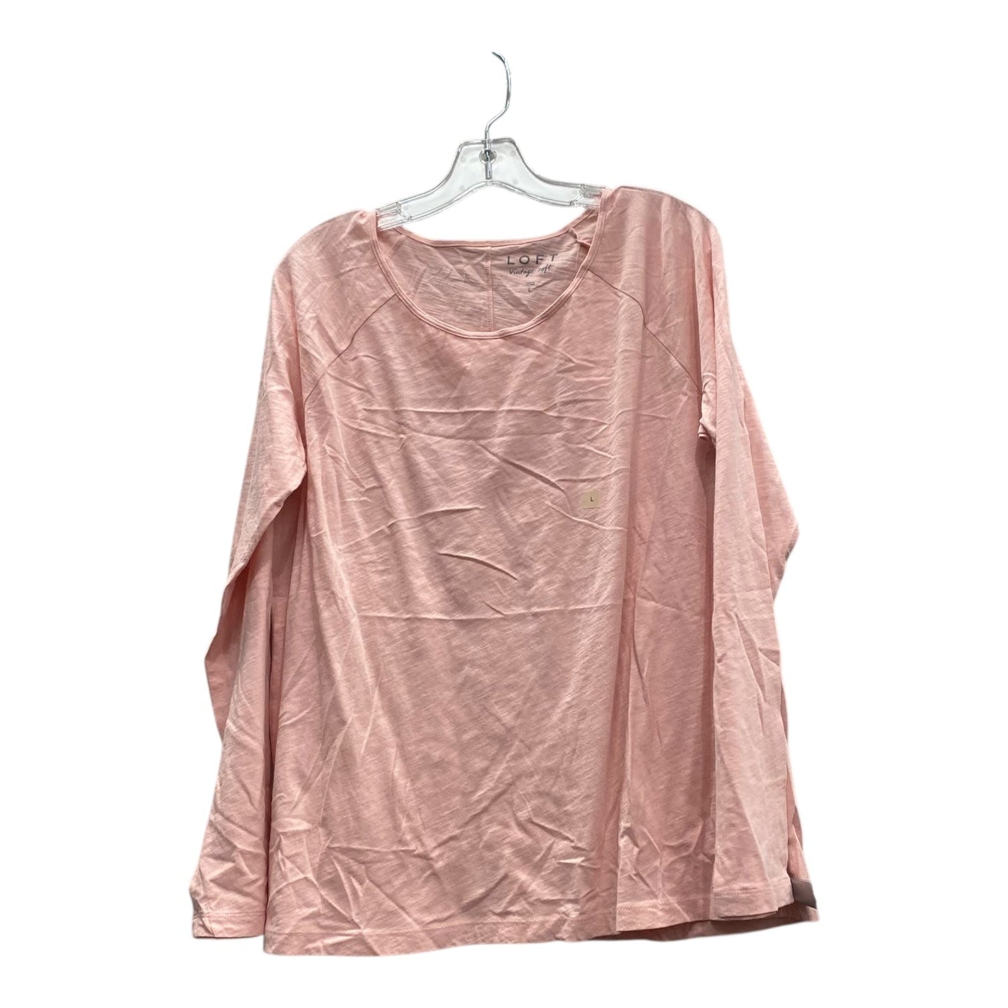 Top Ls Basic By Loft In Pink, Size:L