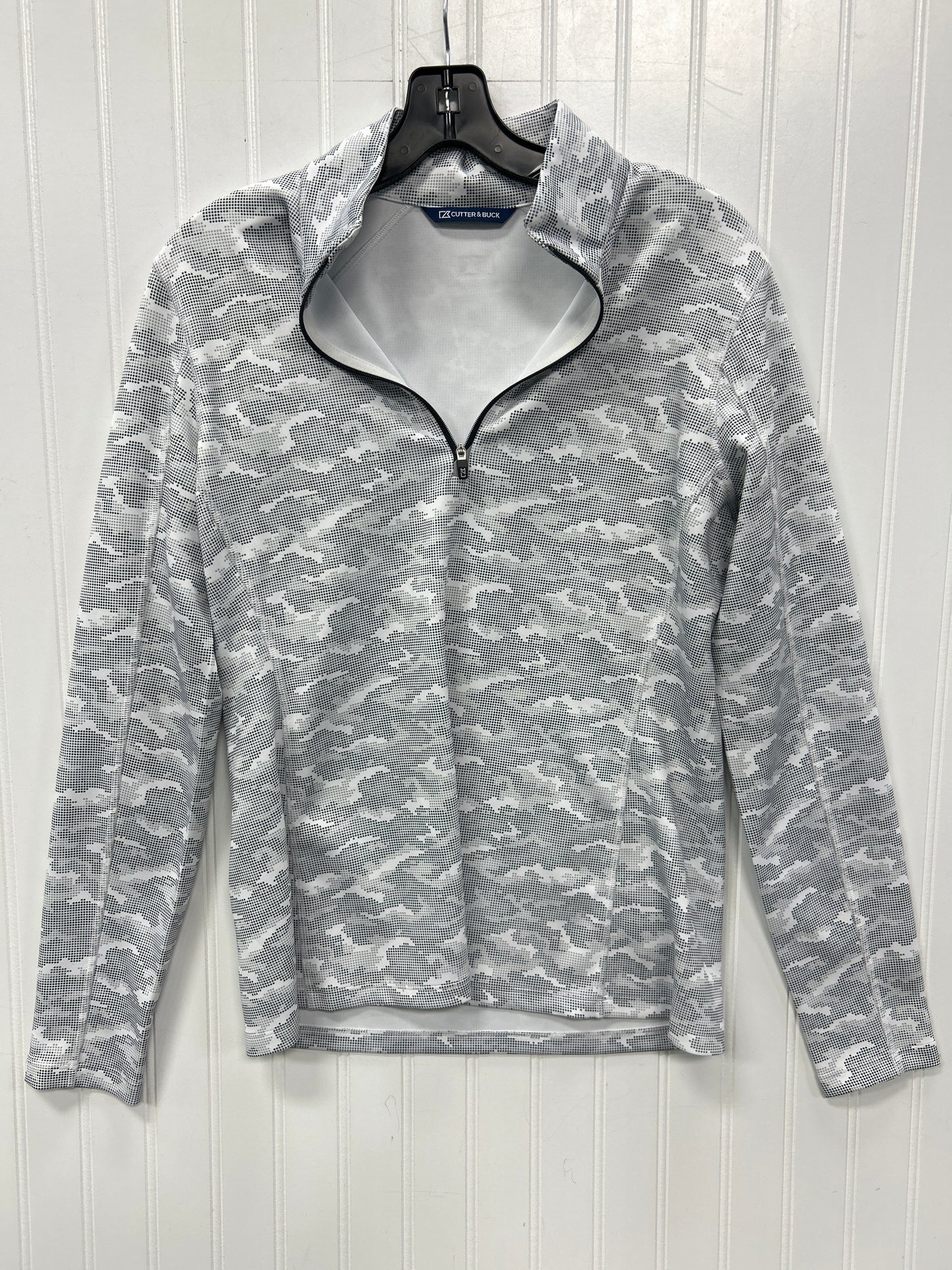 Athletic Top Ls Collar By Cutter And Buck In White, Size:M