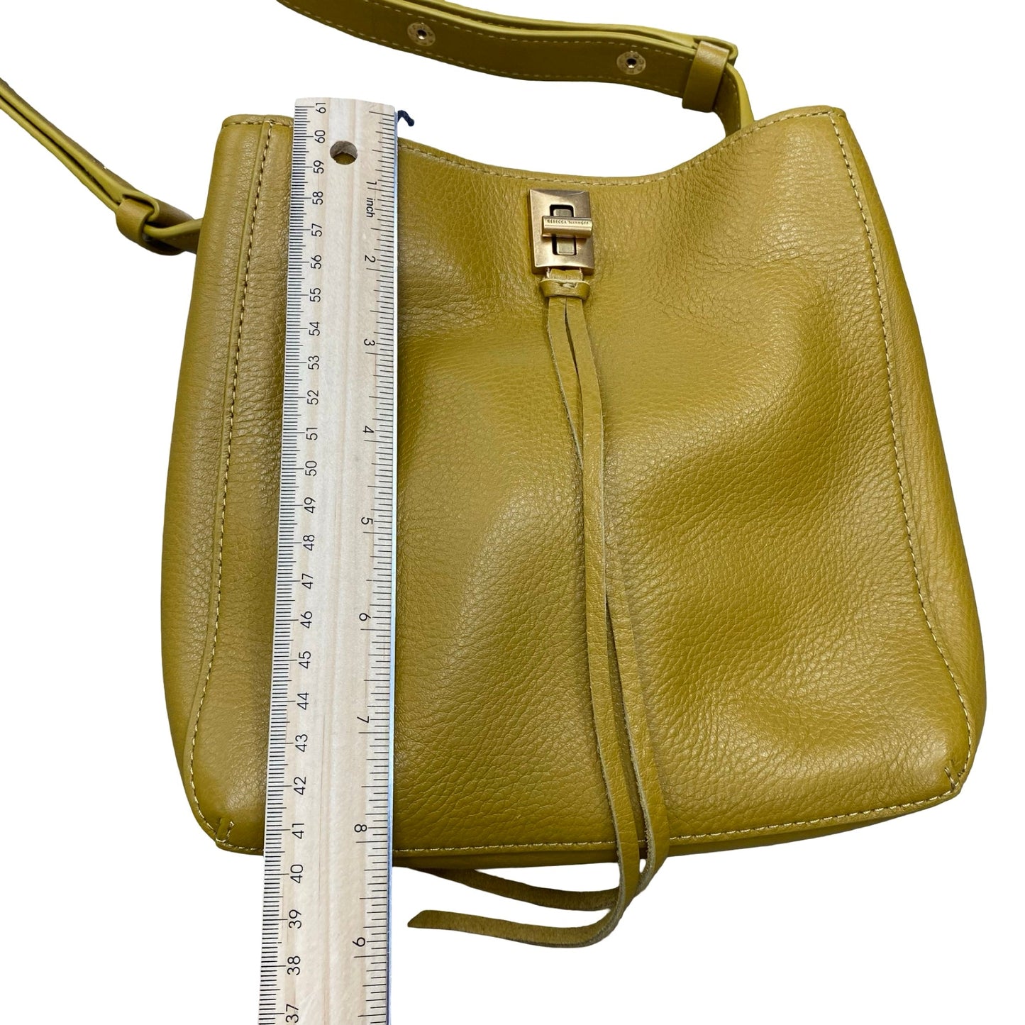 Handbag Designer By Rebecca Minkoff In Gold, Size:Small