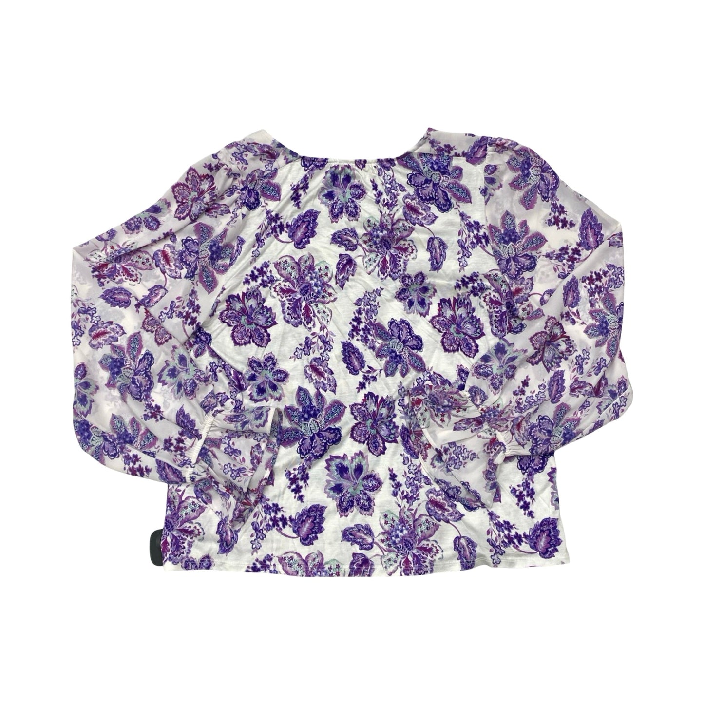 Top Ls By Loft In Purple & White, Size:L
