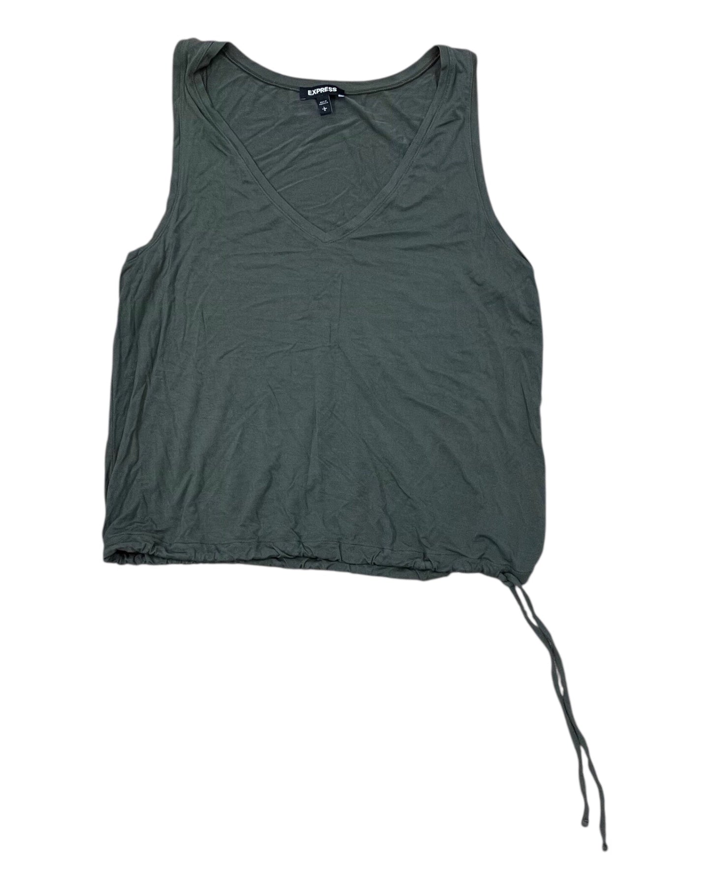 Top Sleeveless By Express In Green, Size:L