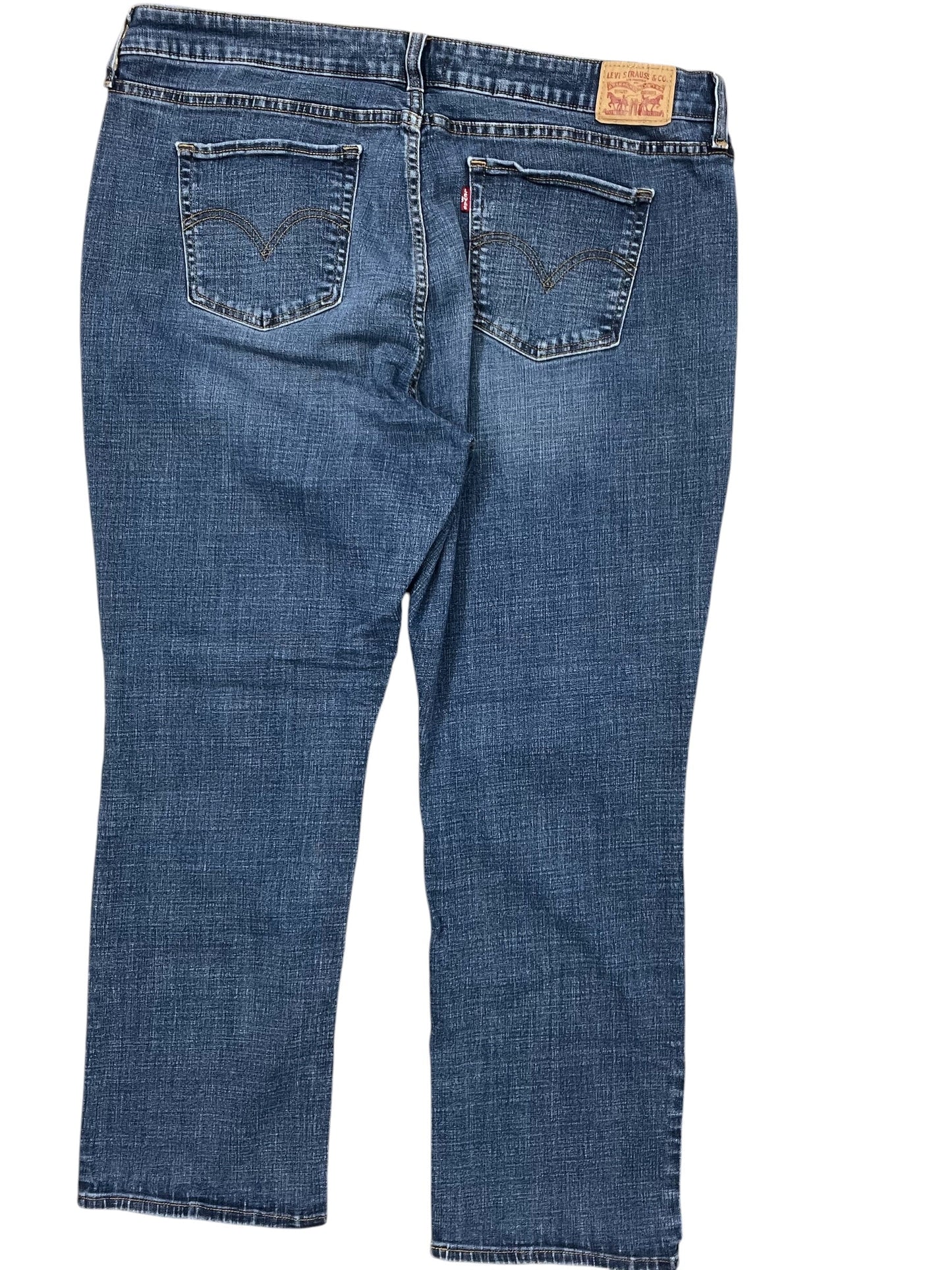 Jeans Straight By Levis In Blue Denim, Size:20