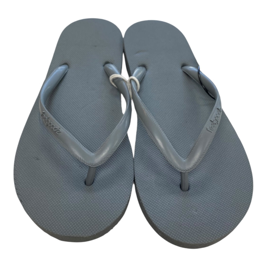 Sandals Flip Flops By Clothes Mentor In Grey, Size:6