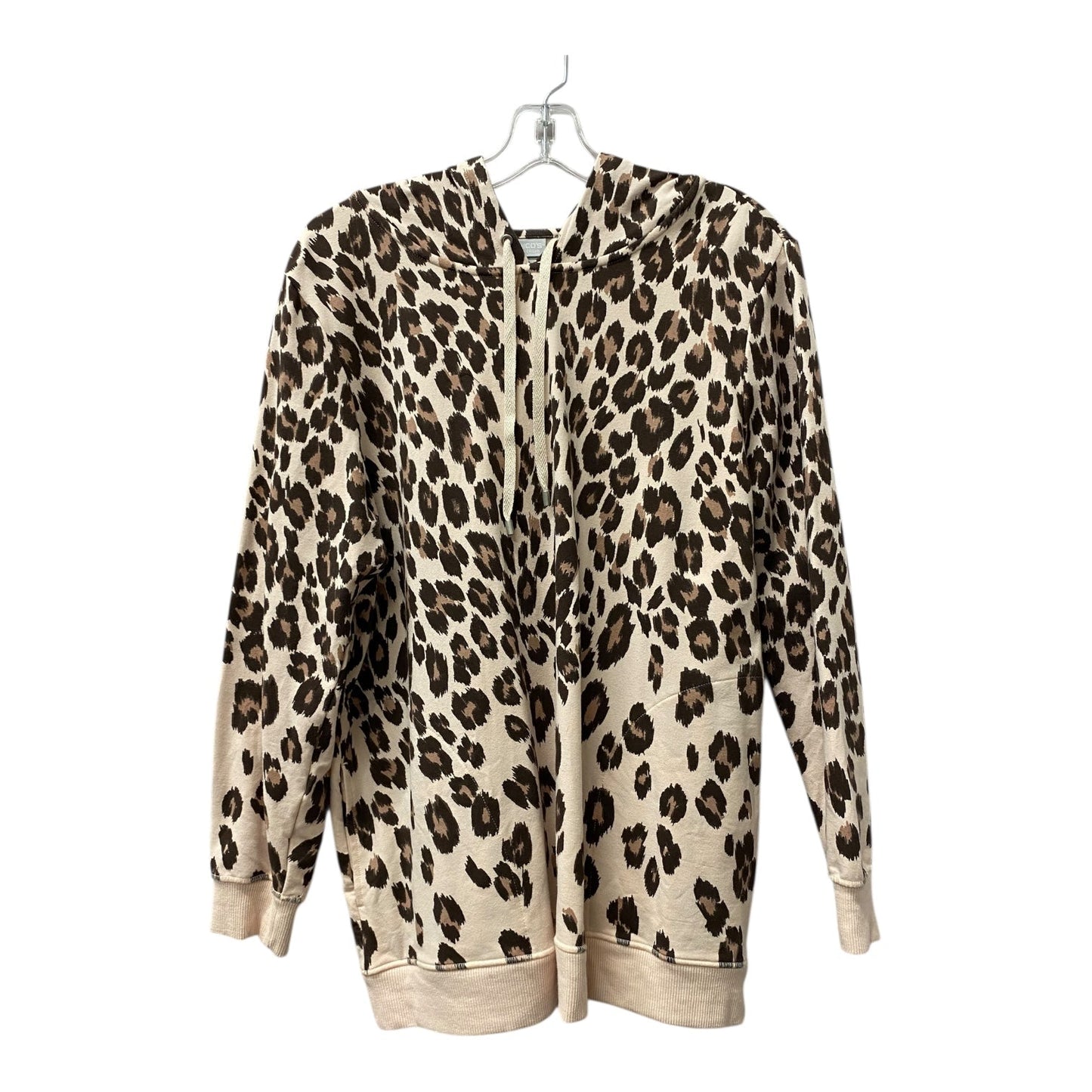 Sweatshirt Hoodie By Chicos In Animal Print, Size:L