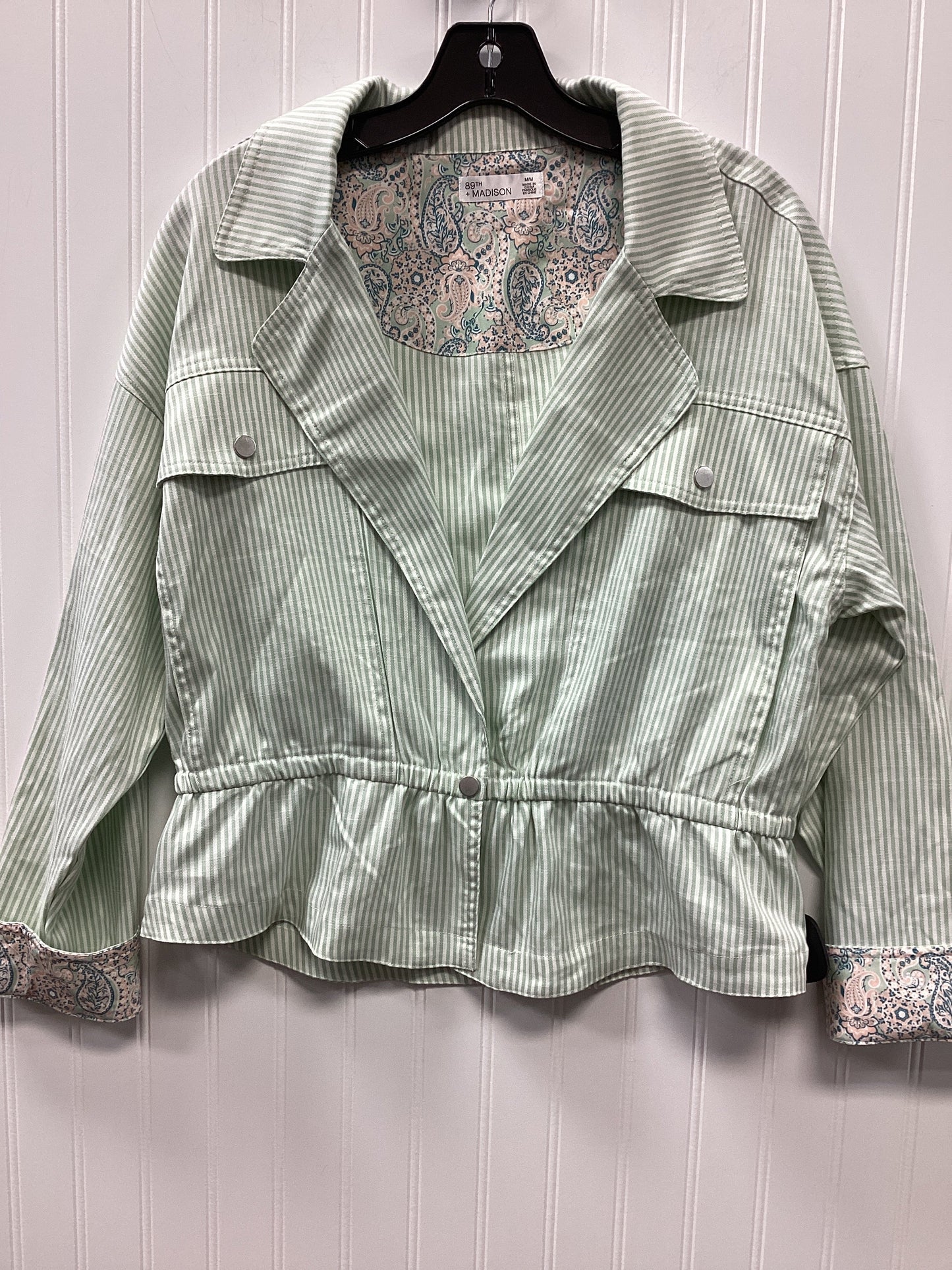 Top Ls By 89Th And Madison In Green & White, Size:M