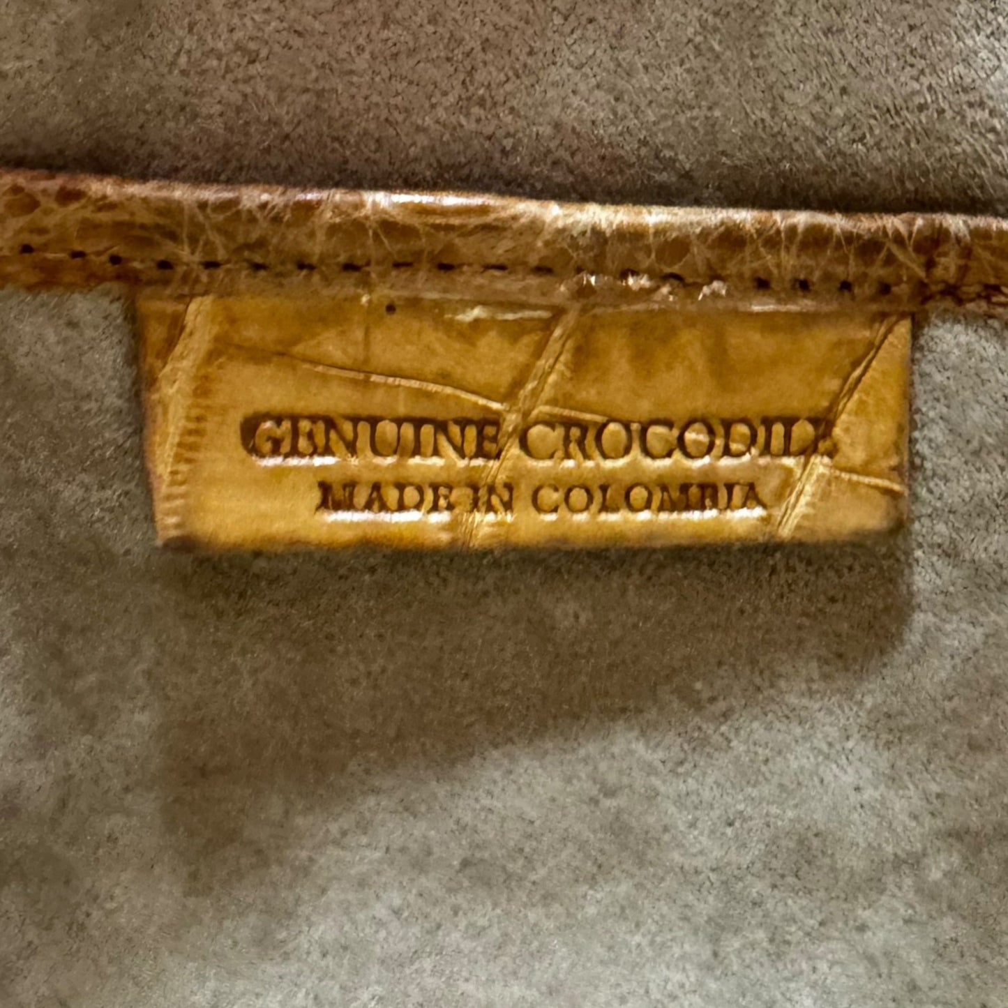 Crocodile Chain Link Hobo Handbag Designer By Nancy Gonzalez, Size: Medium