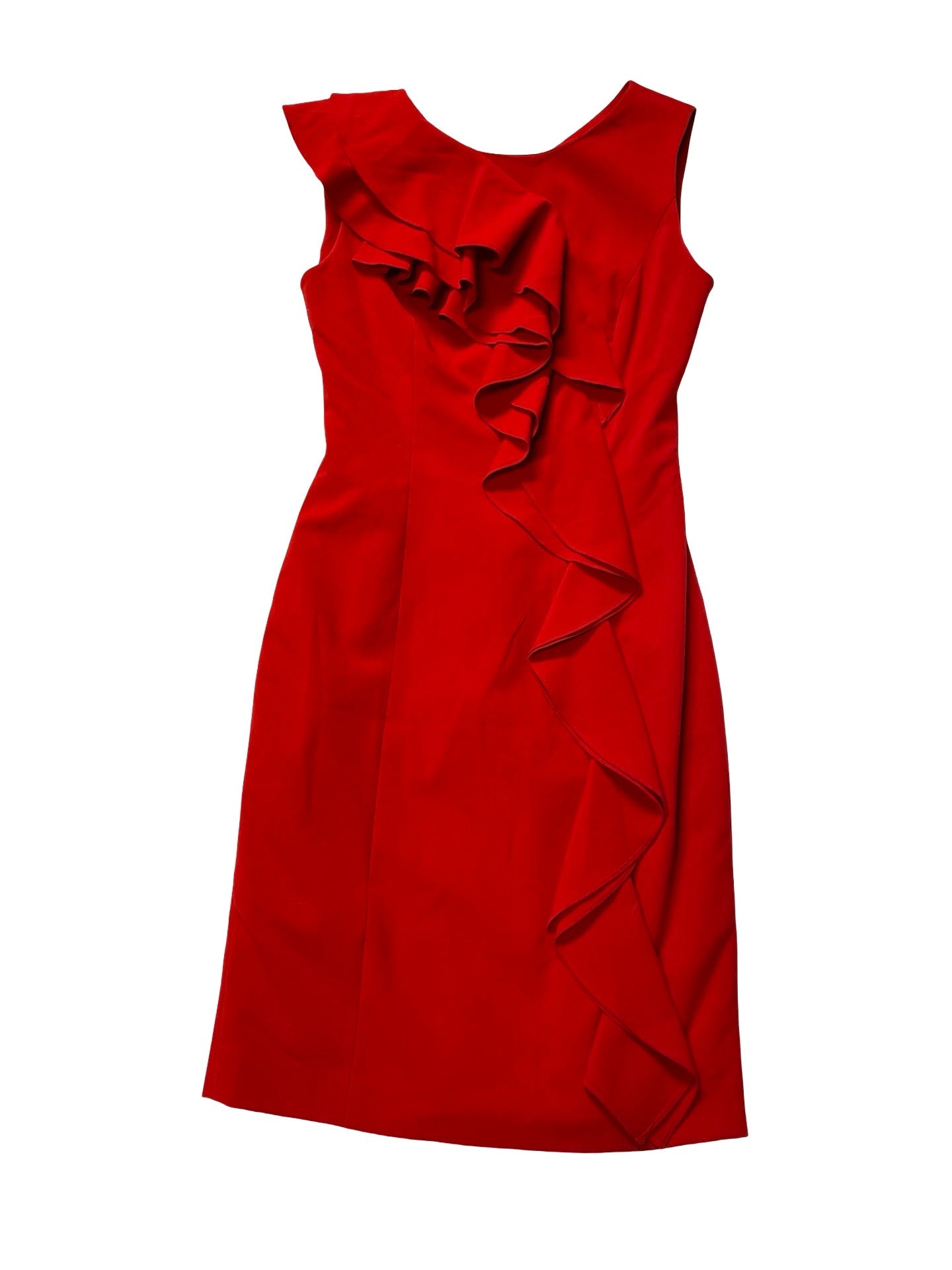 Dress Casual Midi By Calvin Klein In Red, Size:2