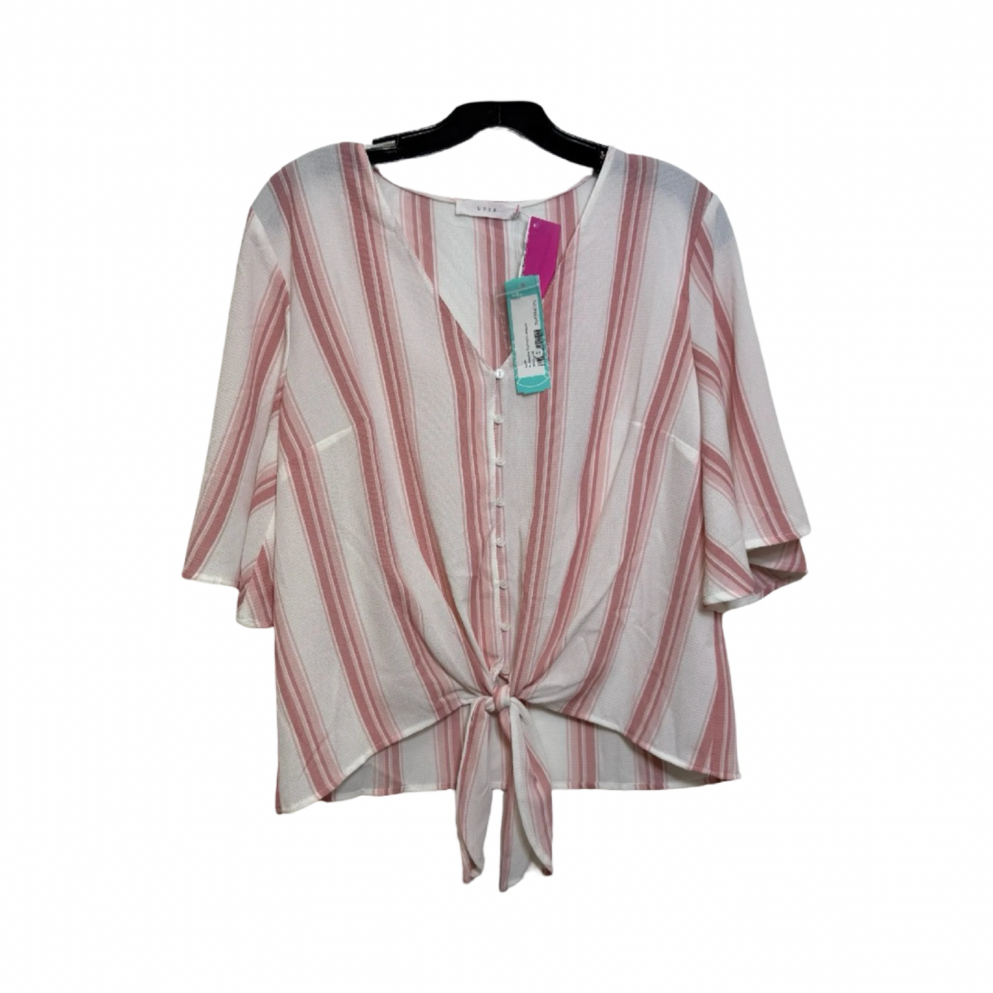 Top Short Sleeve By Lush In Pink, Size: M