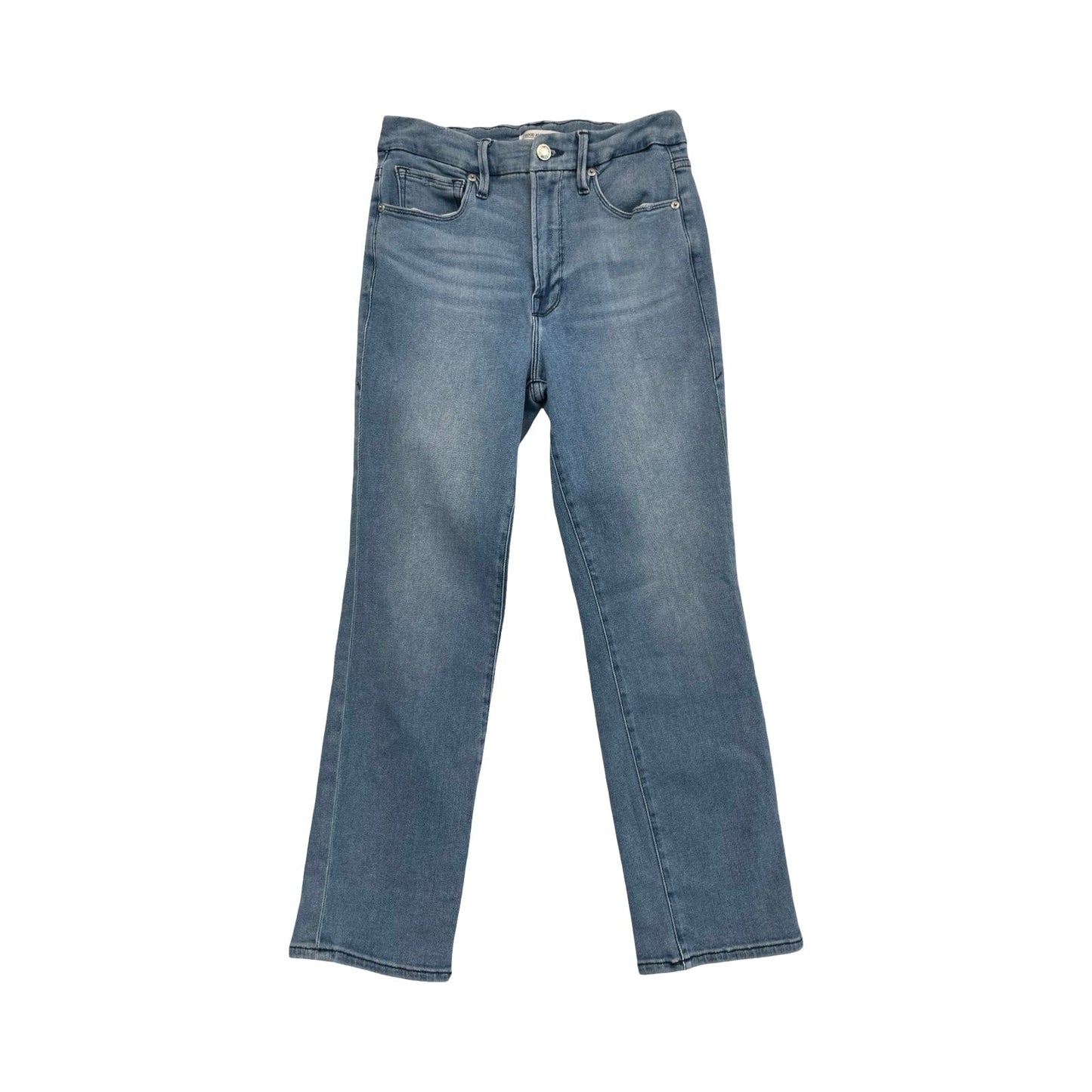 Jeans Straight By Good American In Blue Denim, Size:6.5