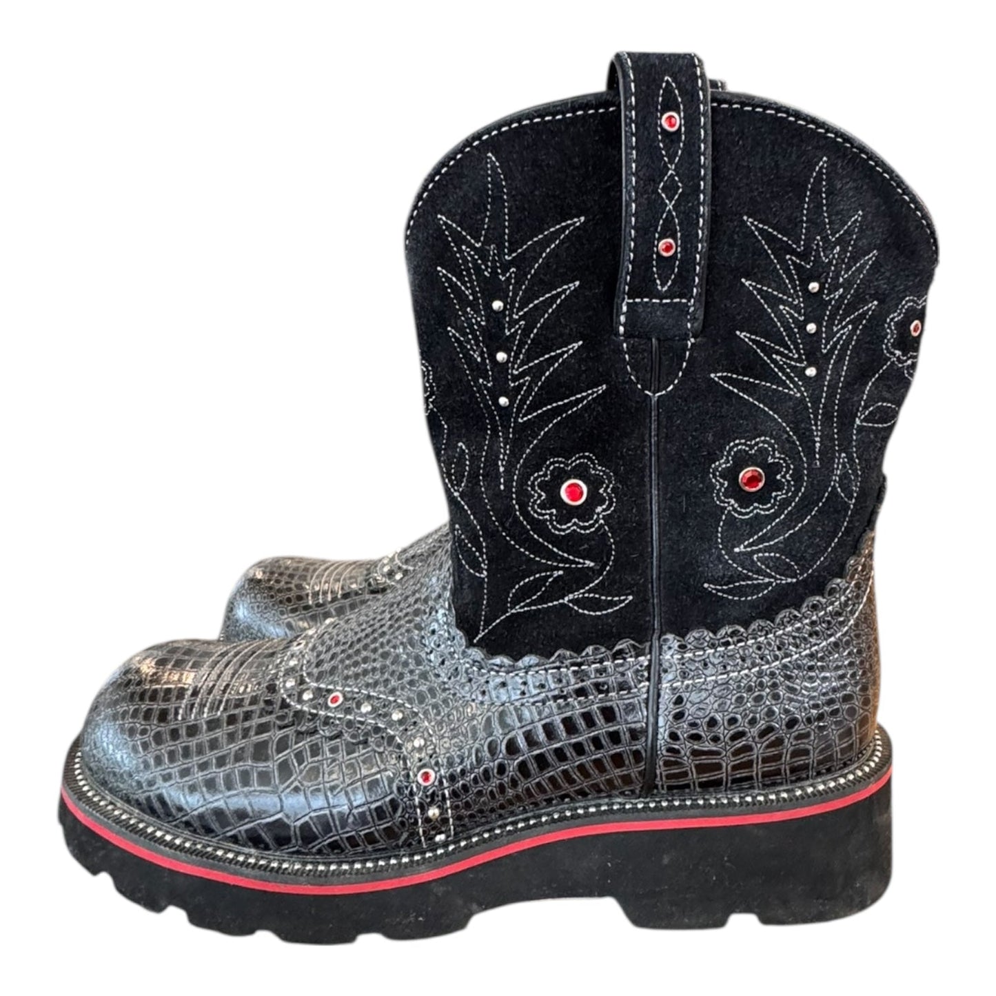 Boots Ankle Flats By Ariat In Black, Size:10