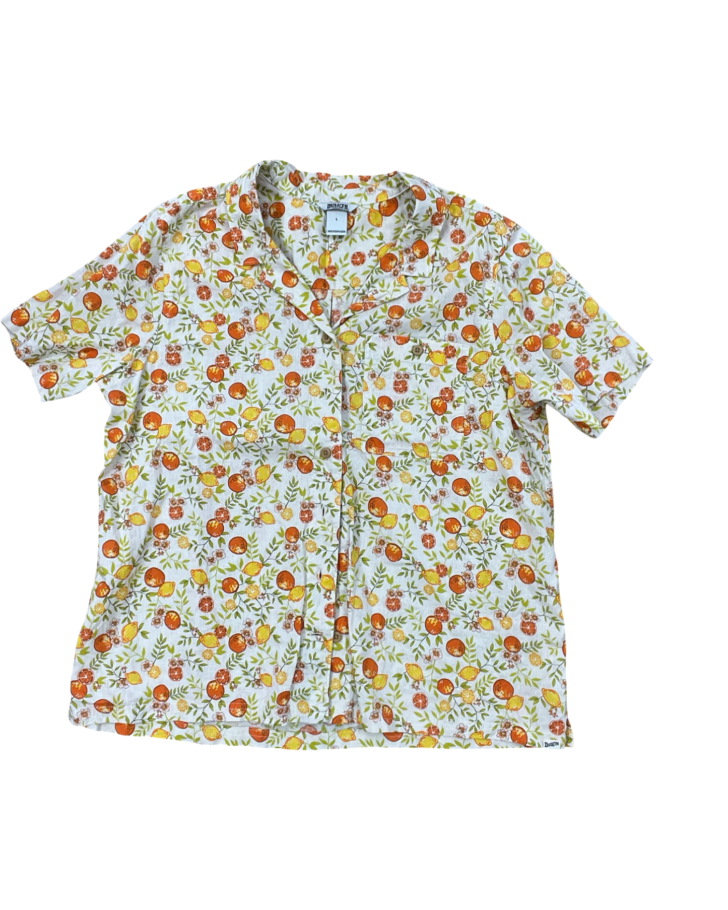 Blouse Ss By Duluth Trading In Cream, Size:L
