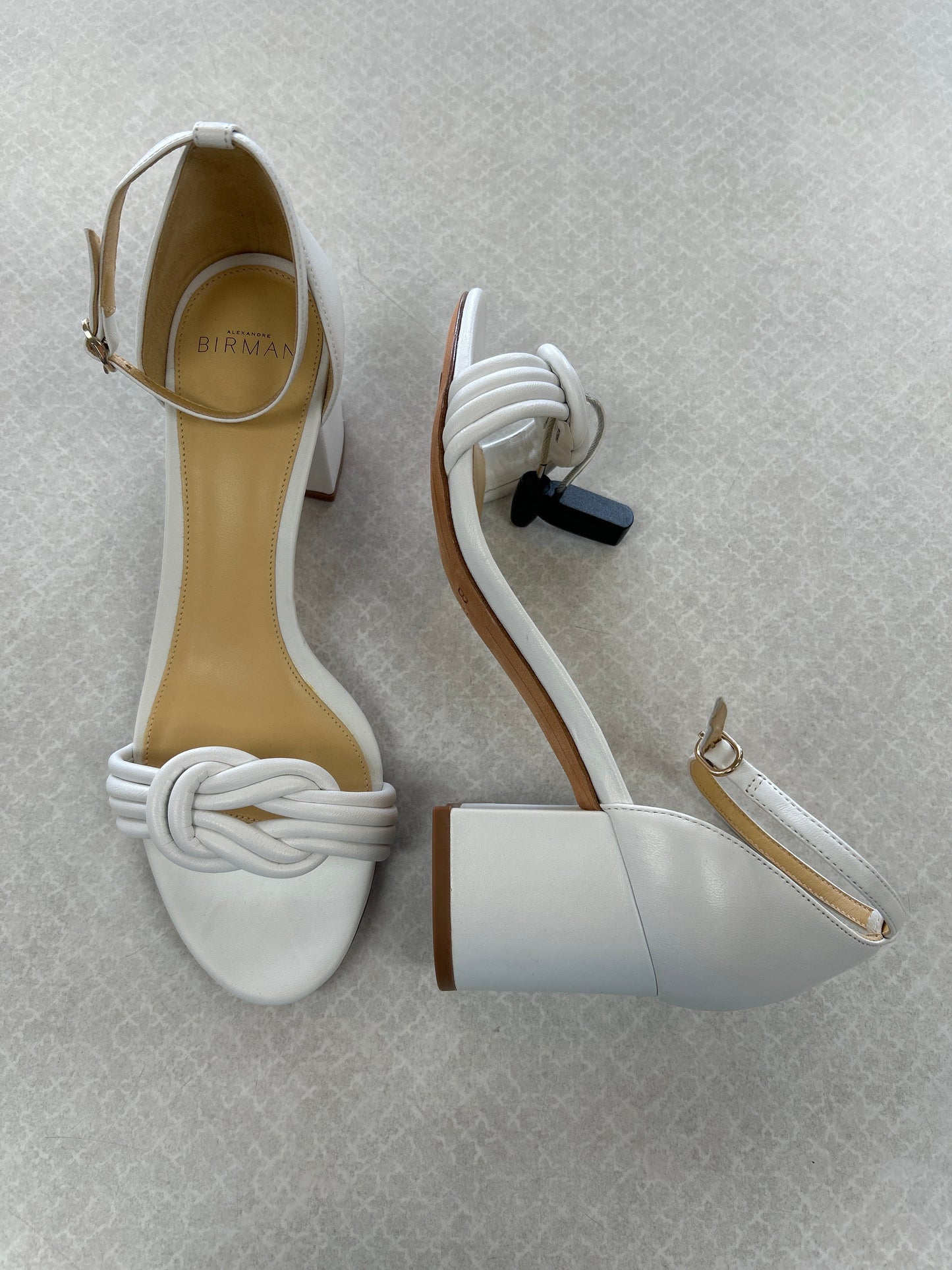 Sandals Heels Block By Alexandre Birman In White, Size:9