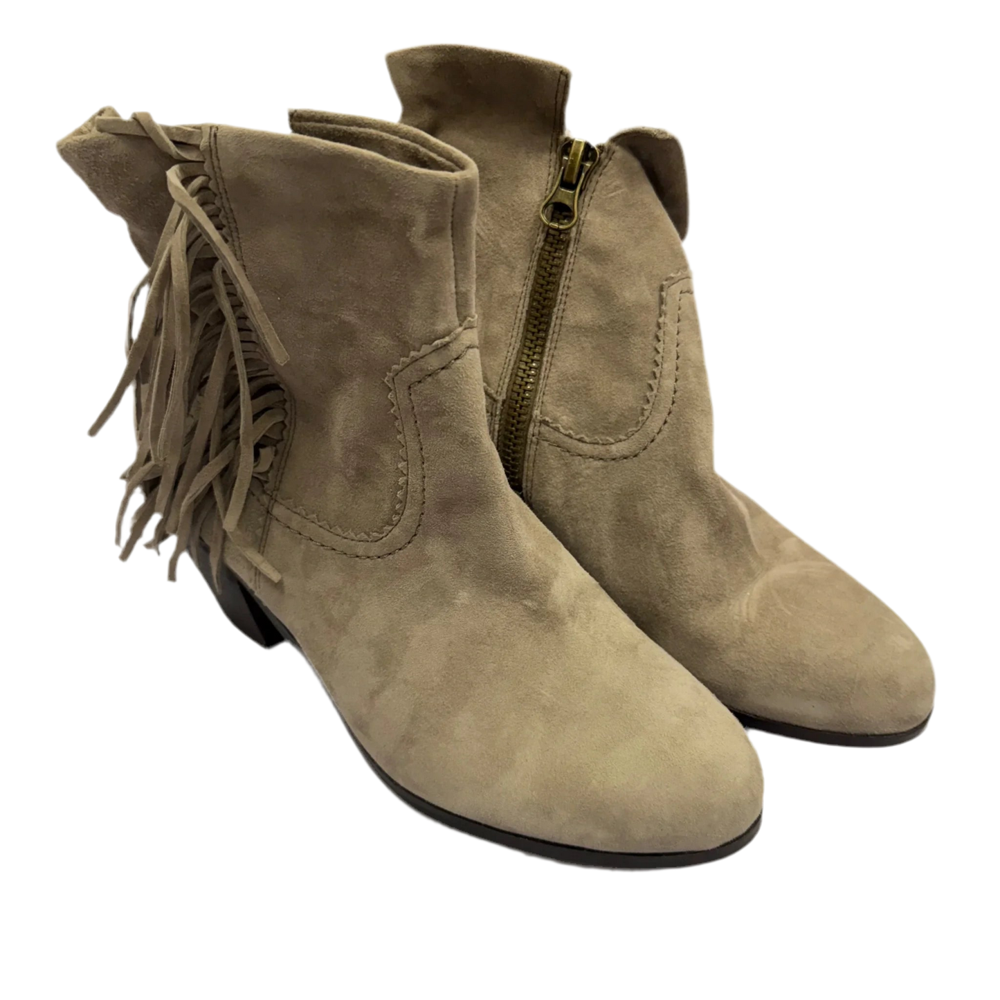 Boots Ankle Heels By Sam Edelman In Grey, Size: 10