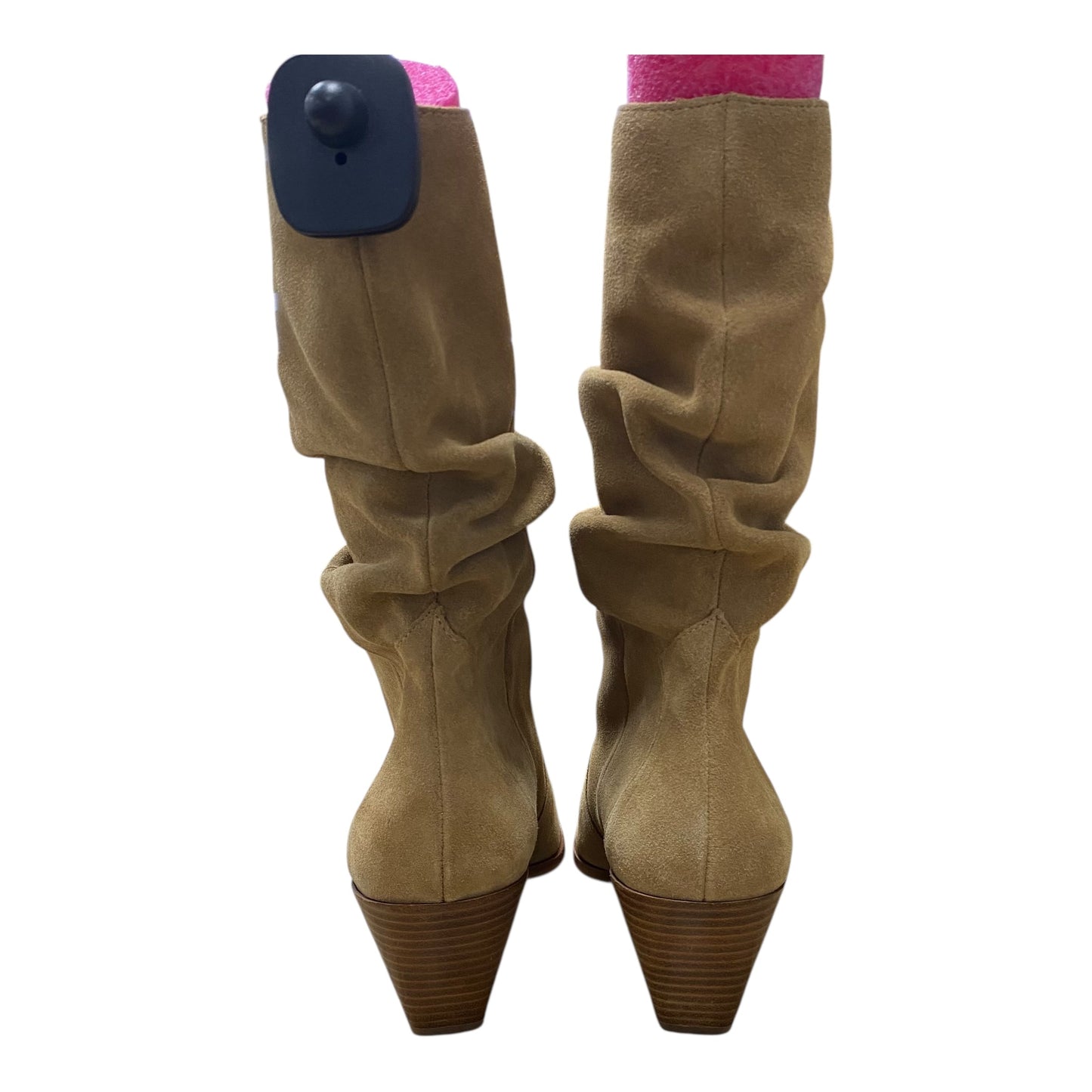 Boots Mid-Calf Heels By Vince Camuto In Beige, Size:11