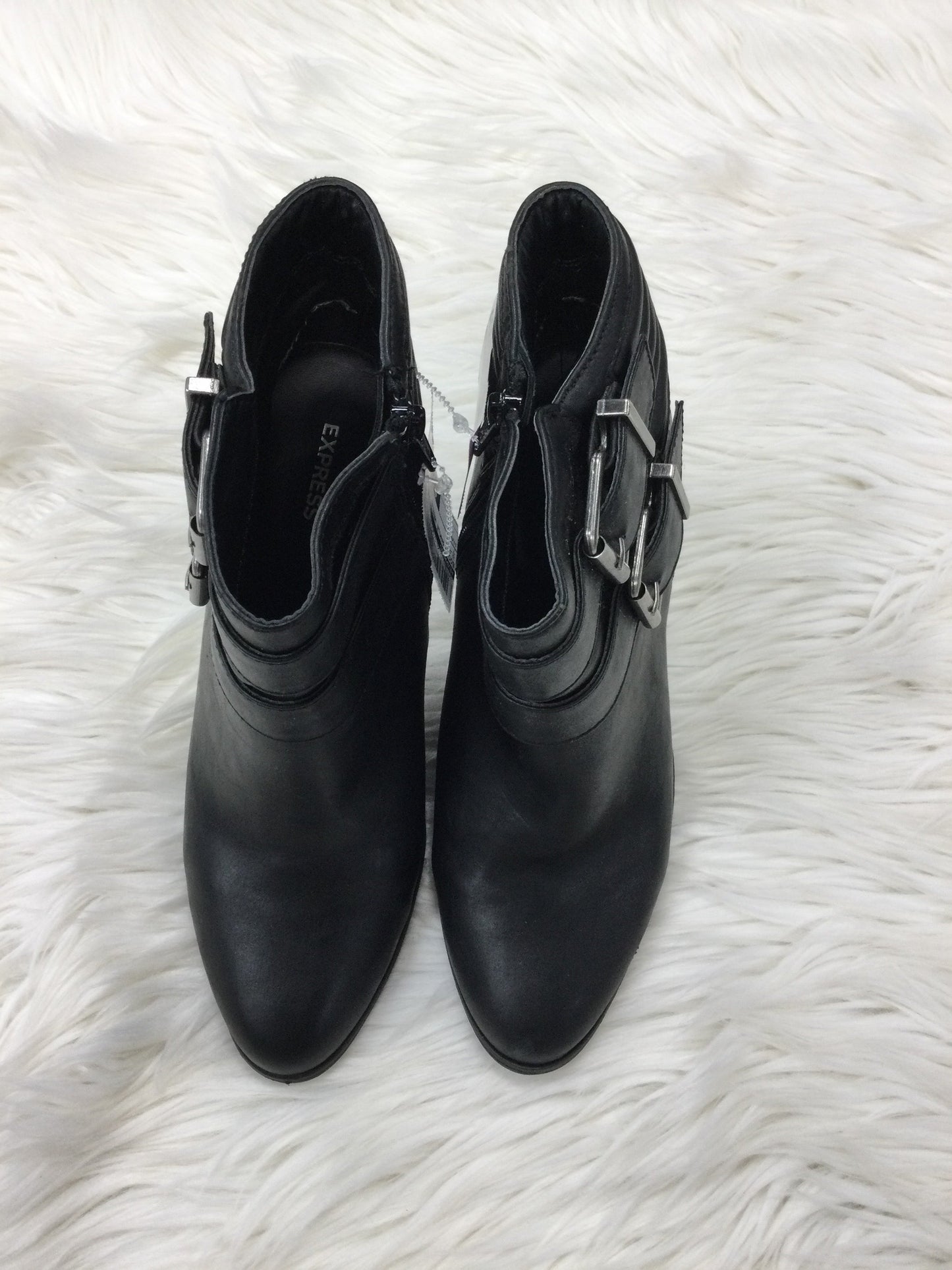 Boots Ankle Heels By Express In Black, Size:7