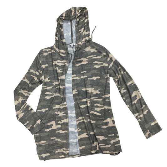 Cardigan By Lucky Brand In Camouflage Print, Size:L