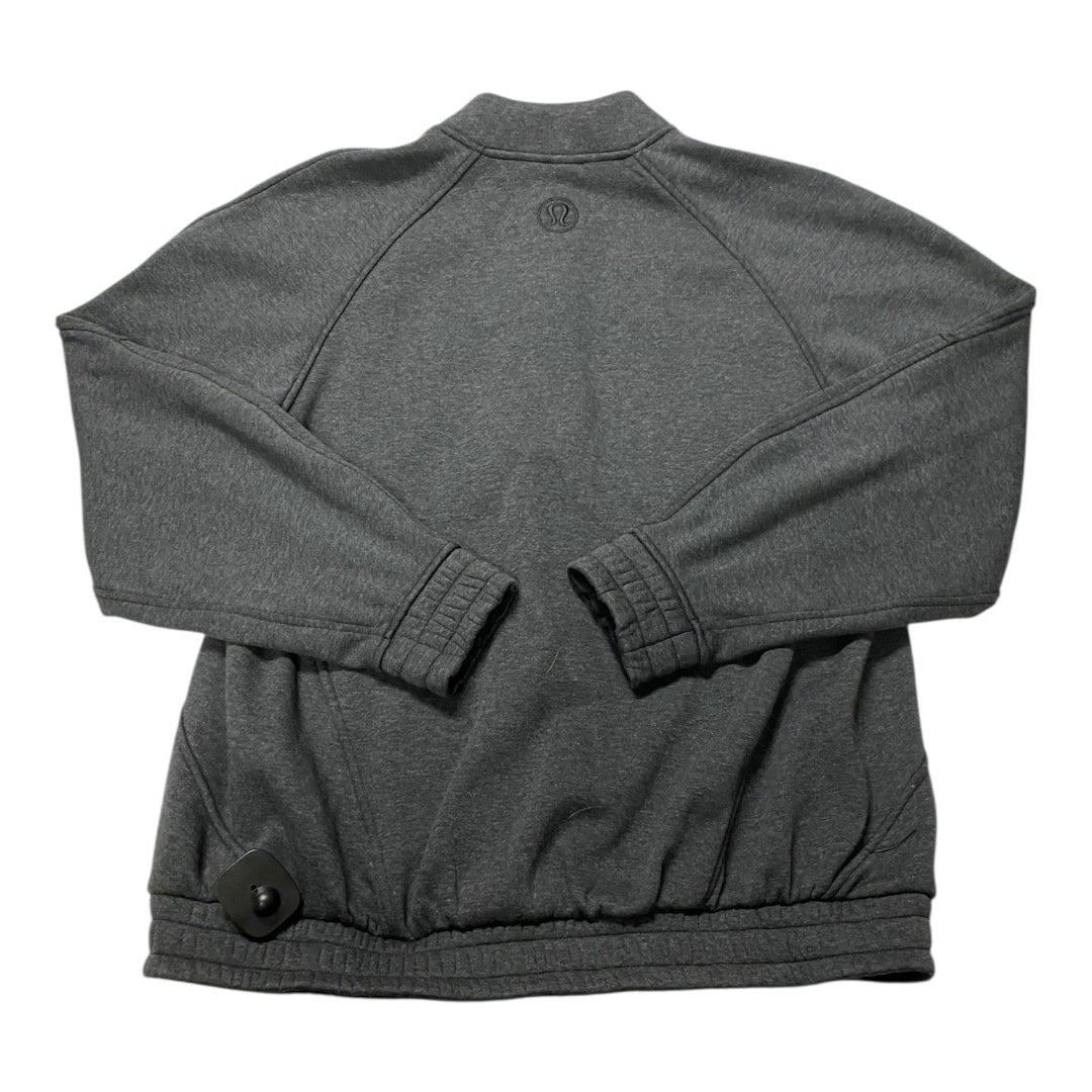 Athletic Jacket By Lululemon In Grey, Size:Xs
