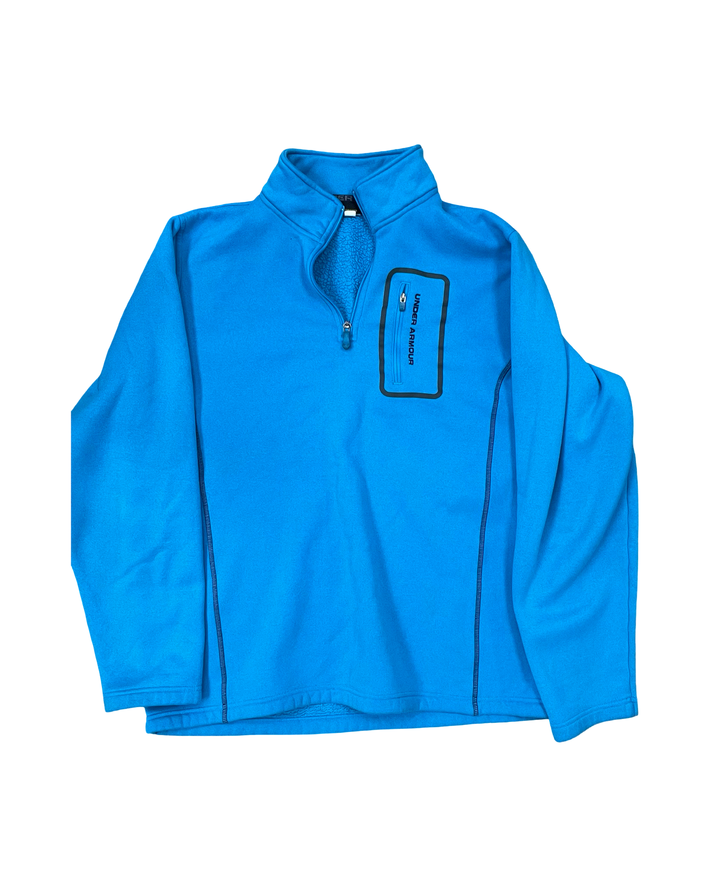 Athletic Sweatshirt Collar By Under Armour In Teal, Size:L