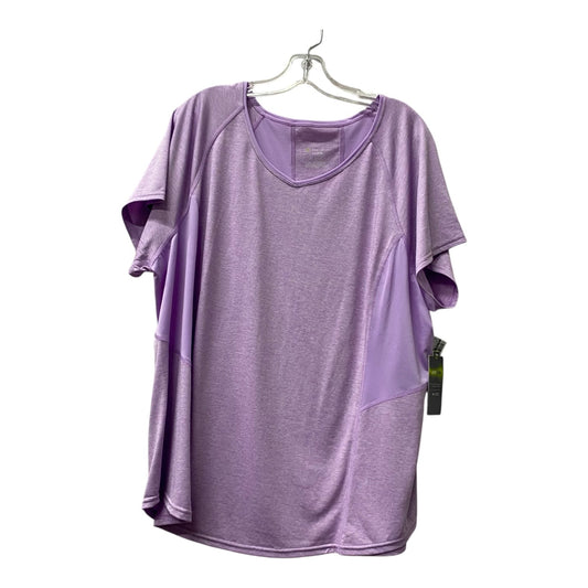 Athletic Top Ss By Tek Gear In Purple, Size:2X