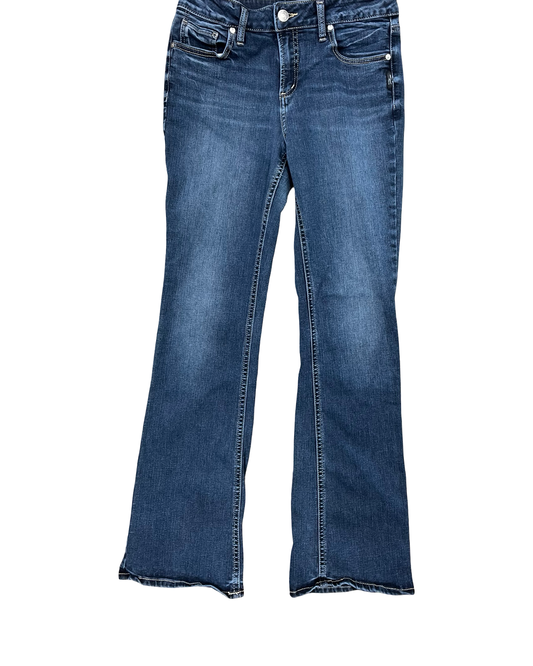 Jeans Boot Cut By Silver In Blue Denim, Size:12
