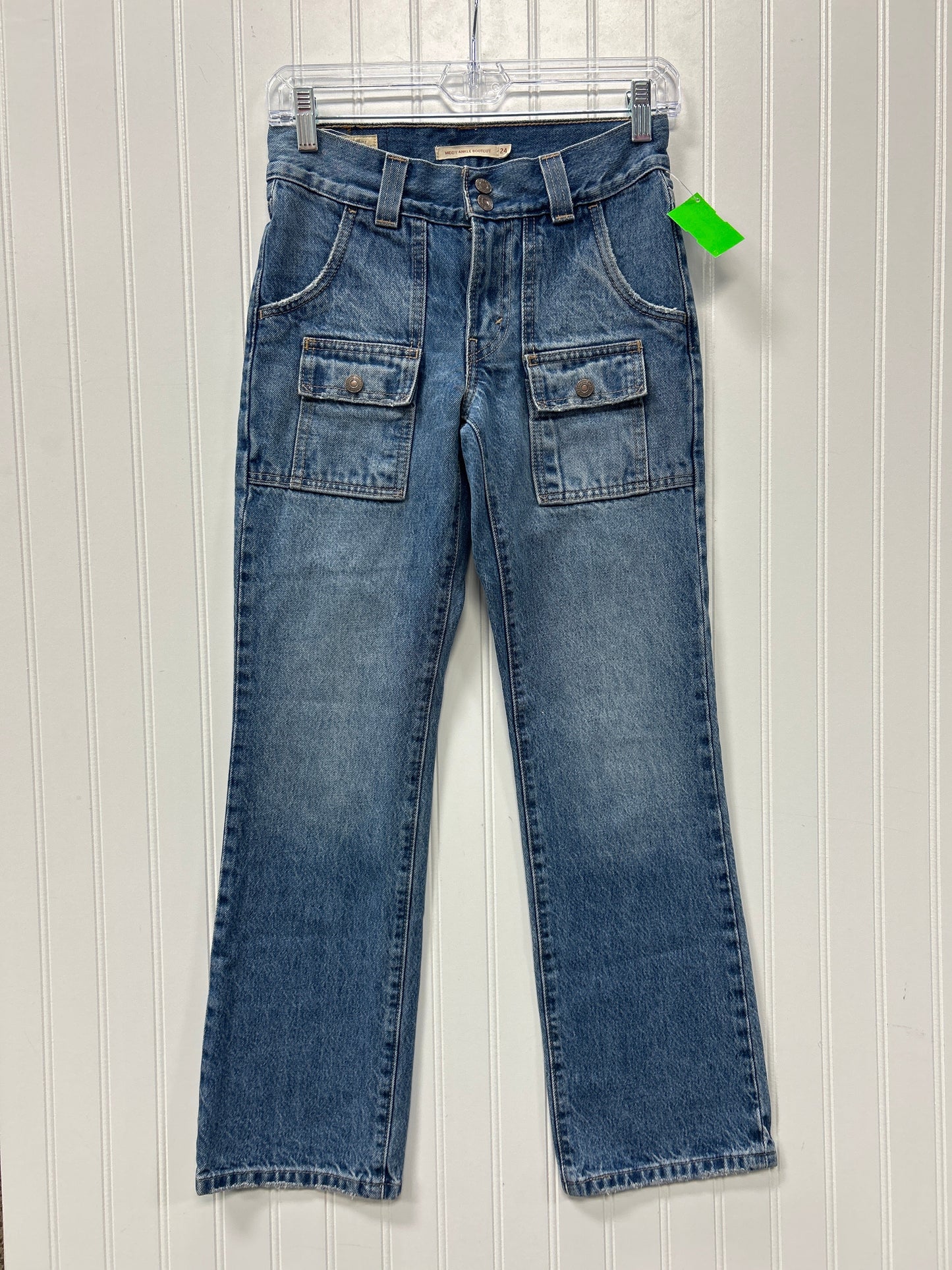 Jeans Boot Cut By Levis In Blue Denim, Size:0