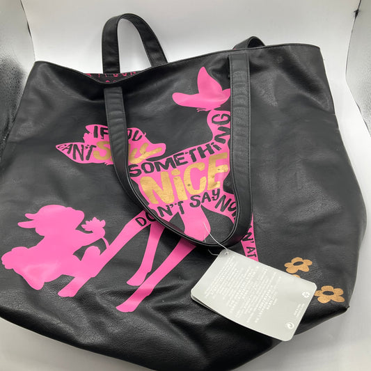 TOTE by DISNEY STORE In BLACK & PINK, Size: LARGE