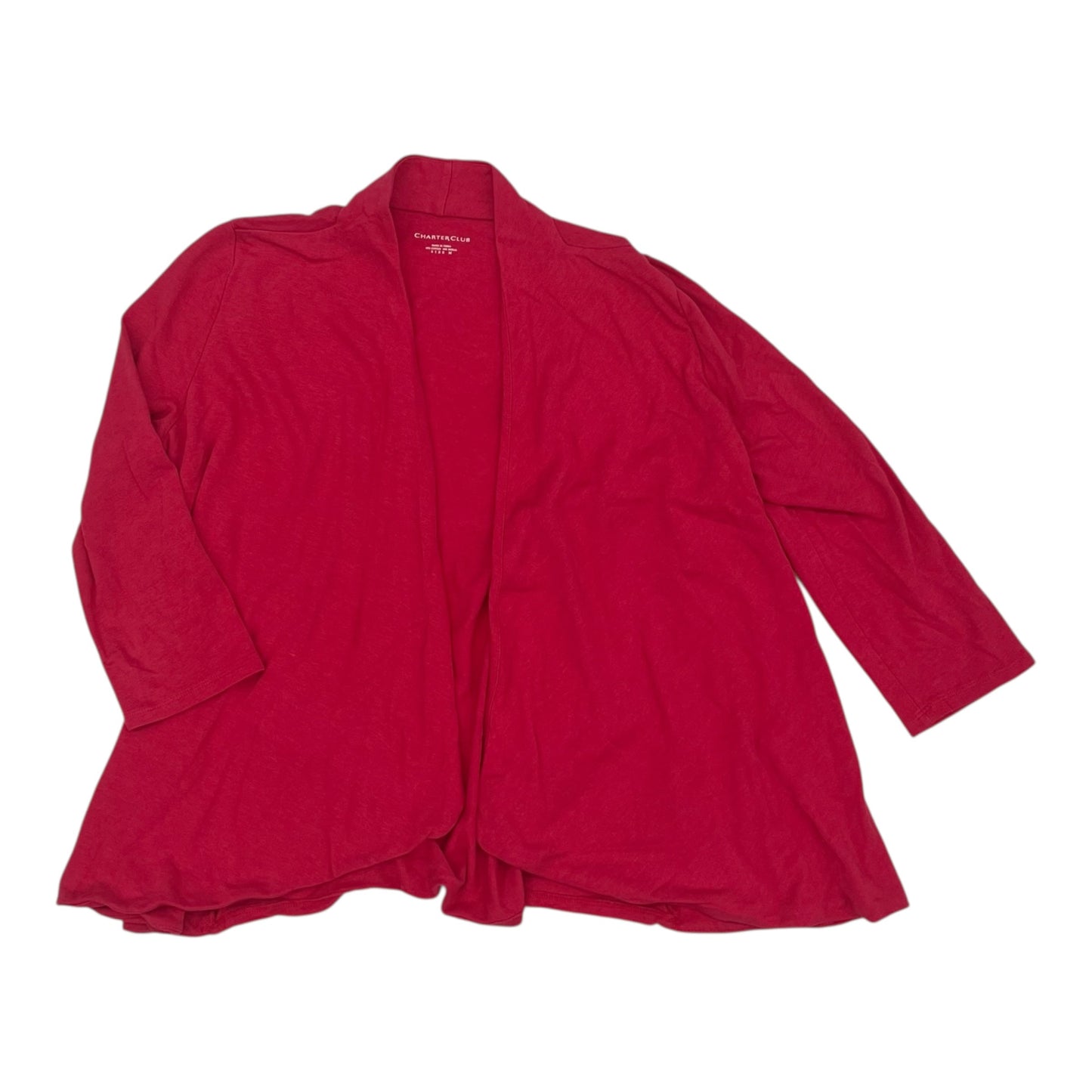 Cardigan By Charter Club In Pink, Size:M