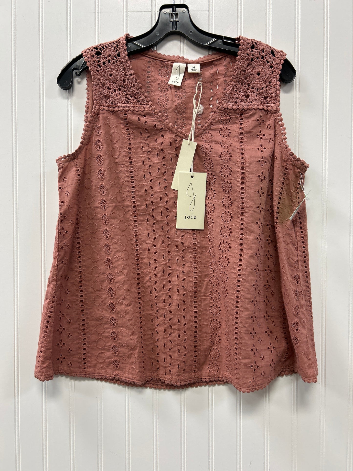 Top Sleeveless By Joie In Pink, Size:M