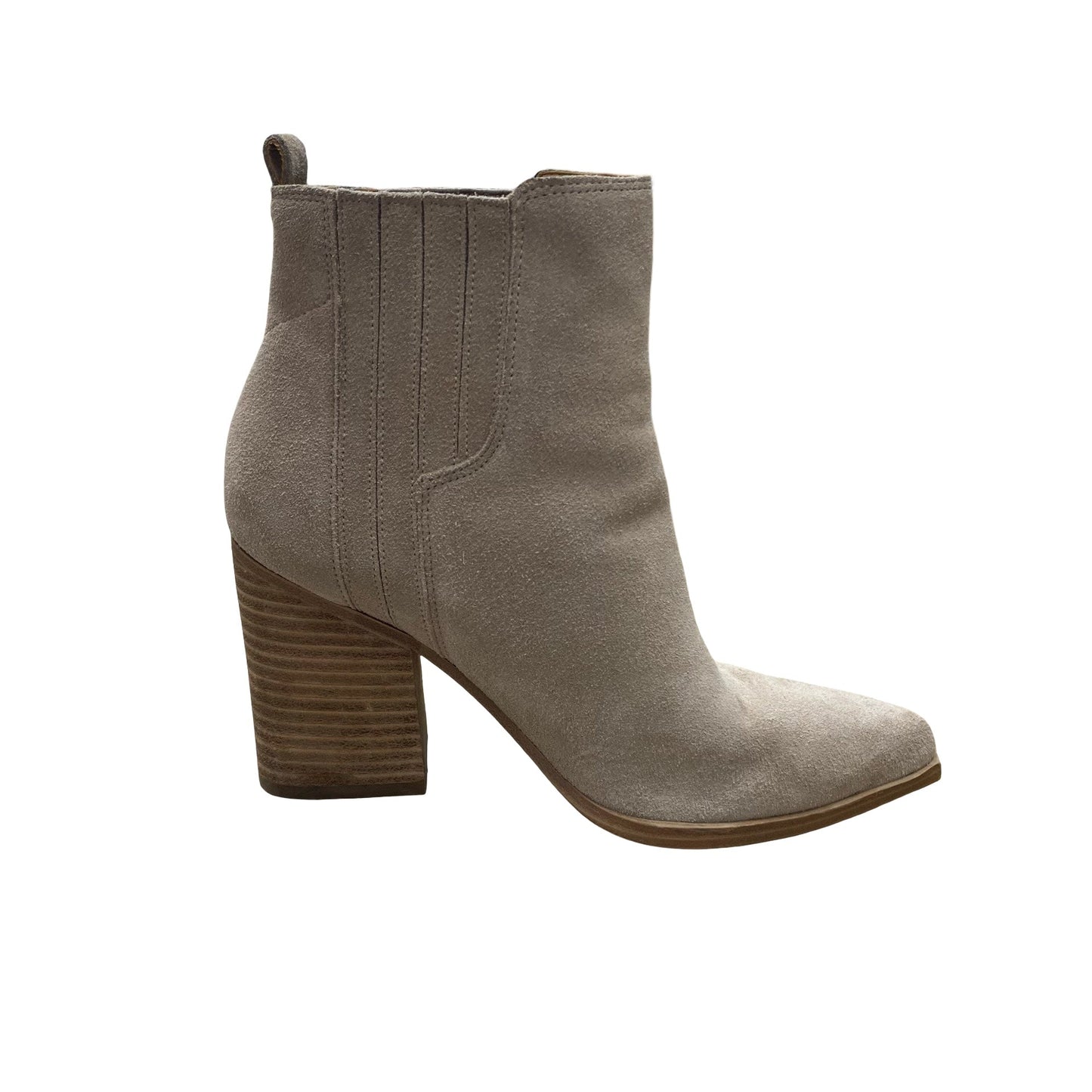 Boots Ankle Heels By Marc Fisher In Taupe, Size:7.5