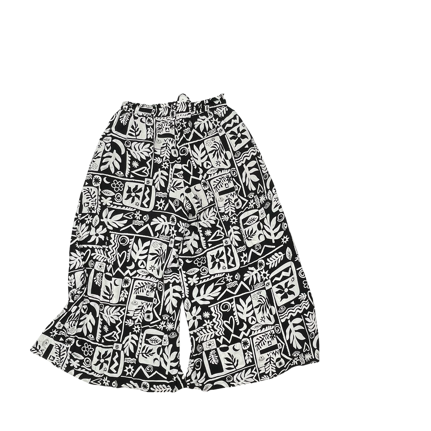 Pants Wide Leg By Dokotoo In Black & White, Size:Xl