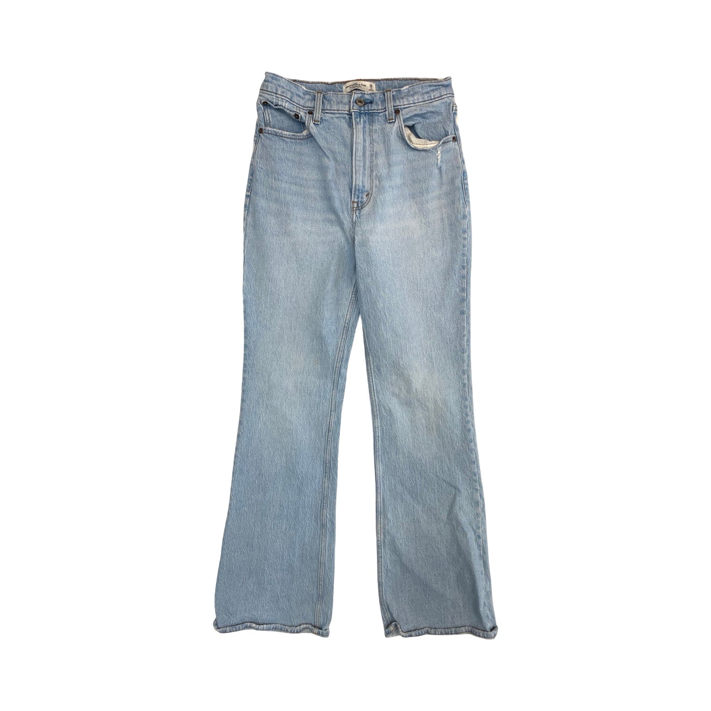 Jeans Straight By Abercrombie And Fitch In Blue Denim, Size:6L