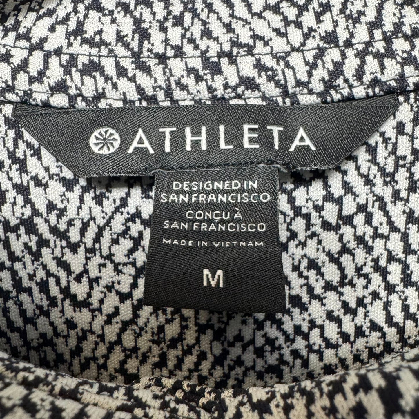 Jacket Shirt By Athleta In Black & White, Size: M