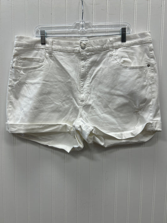 Shorts By Sneak Peek In White Denim, Size:Xl