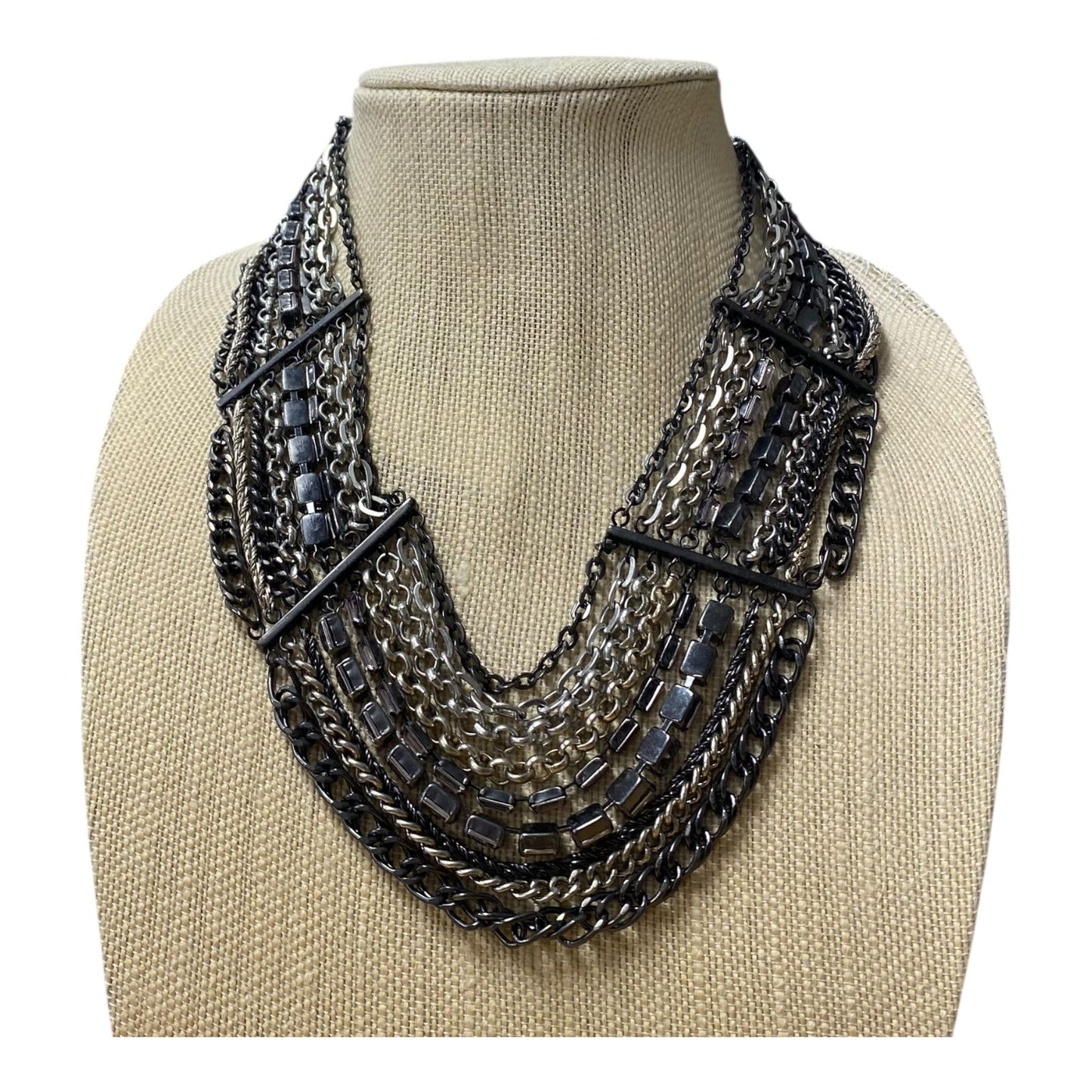 Necklace Statement By Chicos In Silver