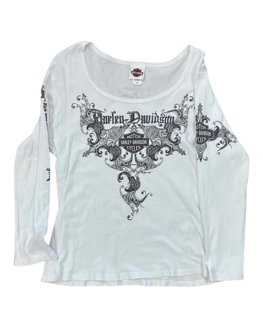 Top Ls By Harley Davidson In White, Size:2X