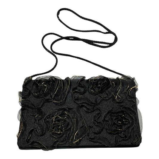 Handbag By Clothes Mentor In Black & Gold, Size:Medium