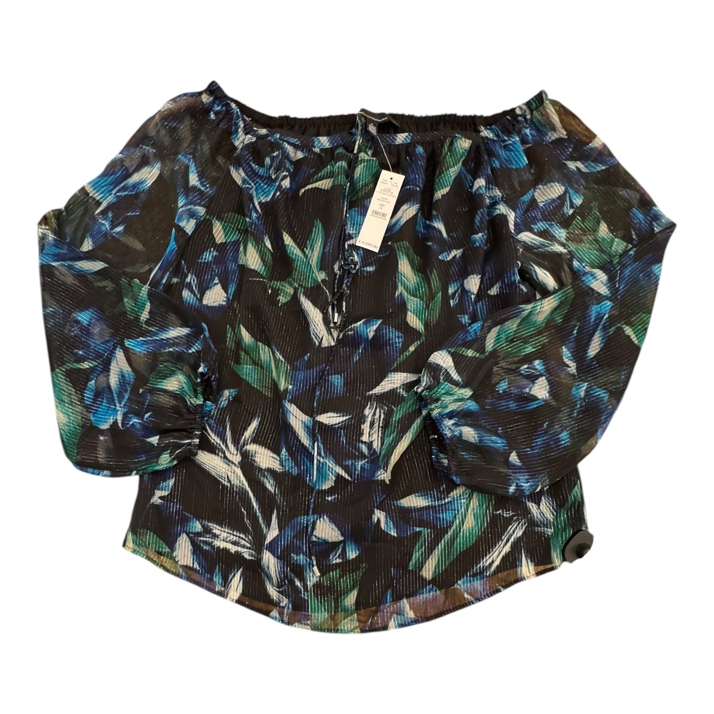 Top Ls By White House Black Market In Blue & Green, Size:S