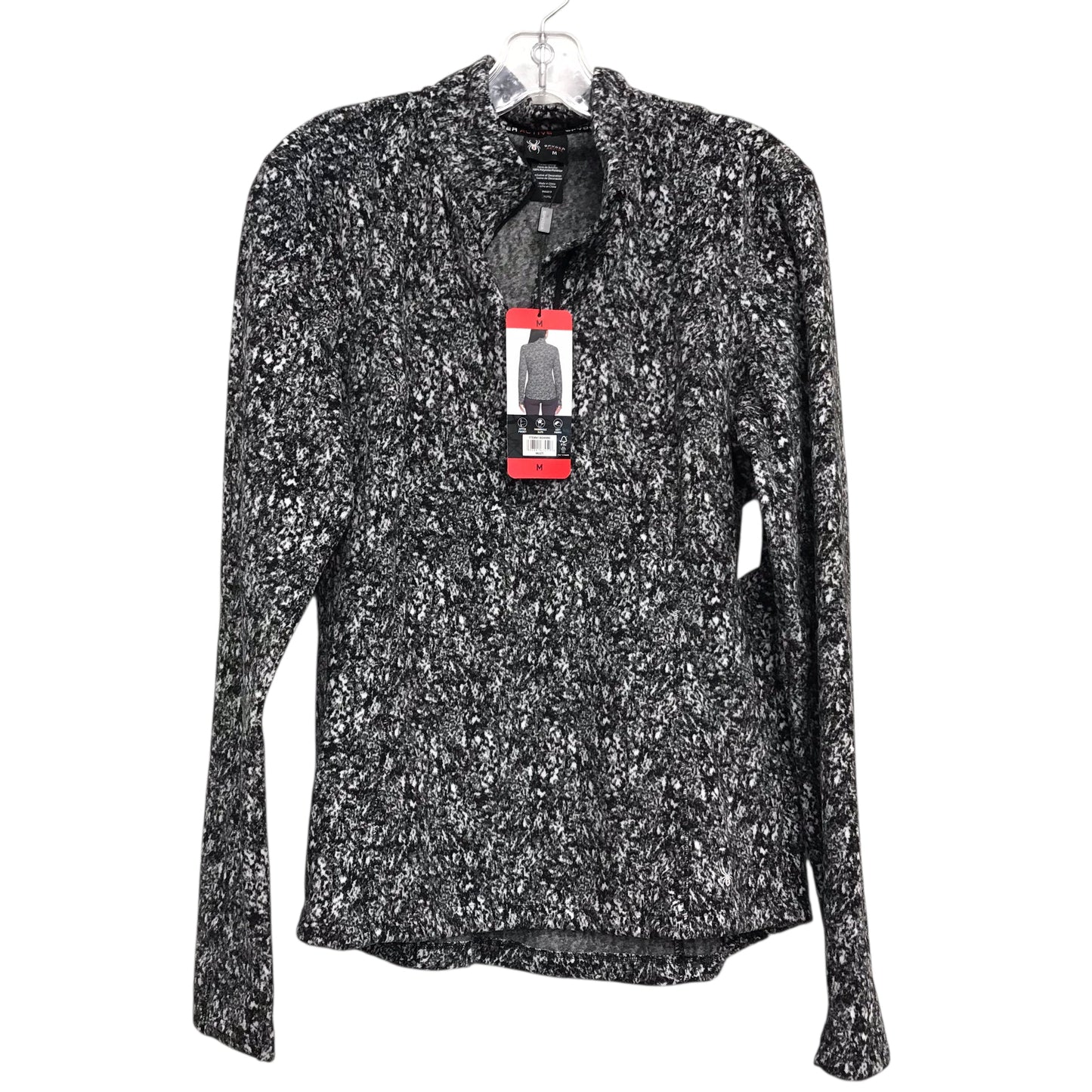 Athletic Fleece By Spyder In Black & White, Size:M