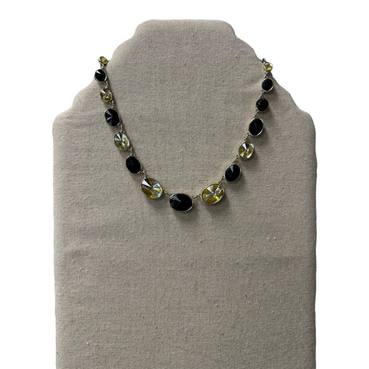Necklace Statement By White House Black Market In Black & Yellow