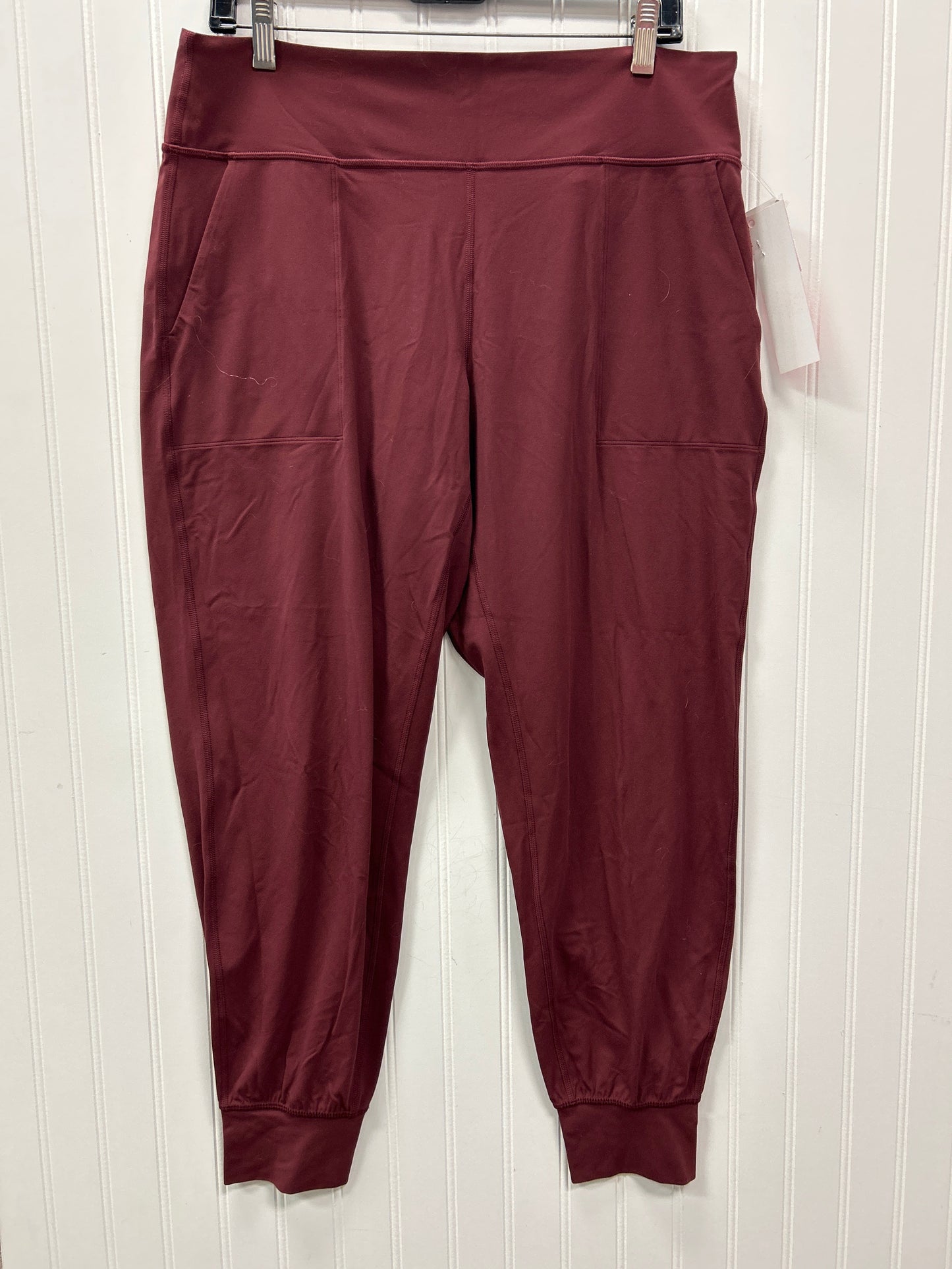 Athletic Pants By Lululemon In Maroon, Size:14