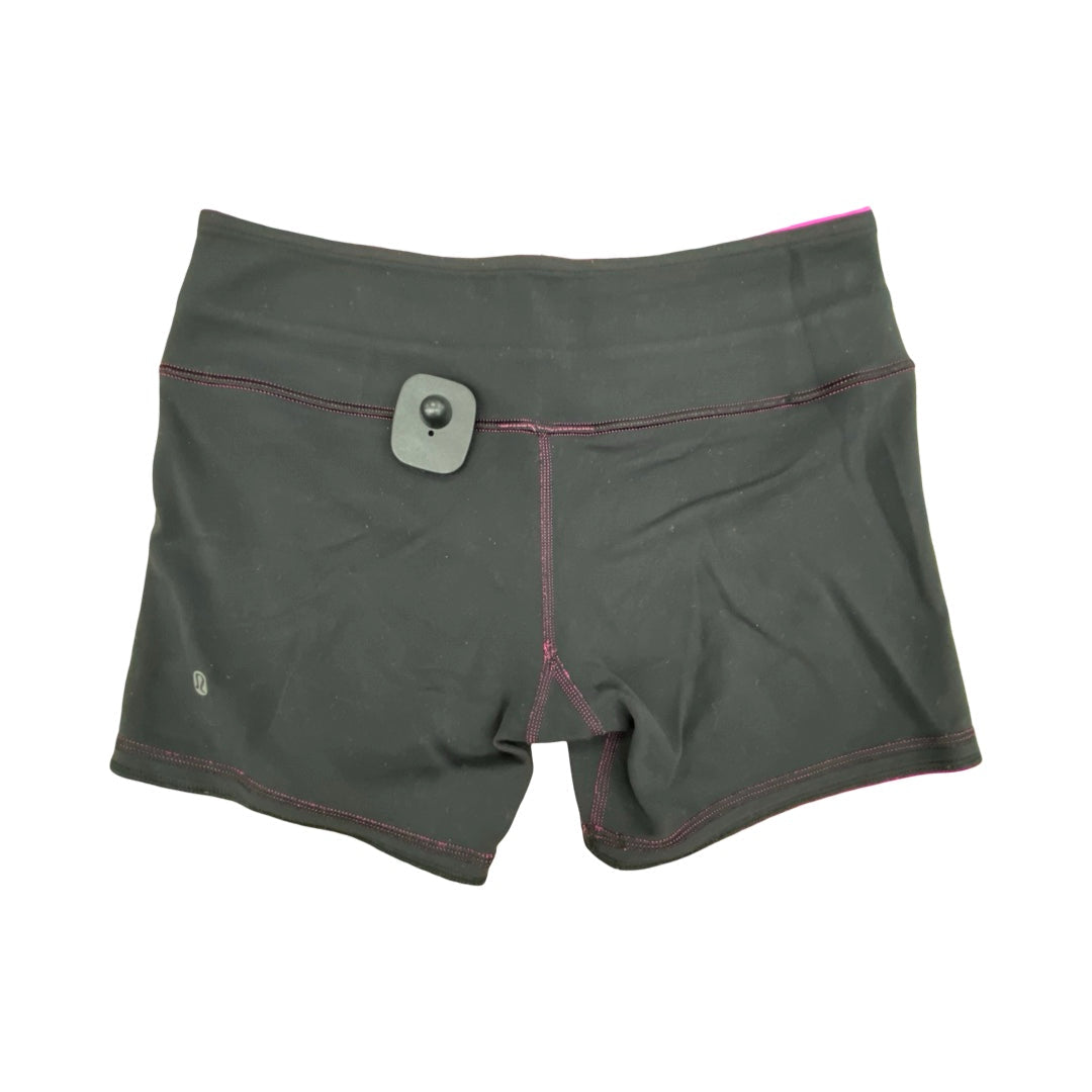 Athletic Shorts By Lululemon In Black & Pink, Size:6