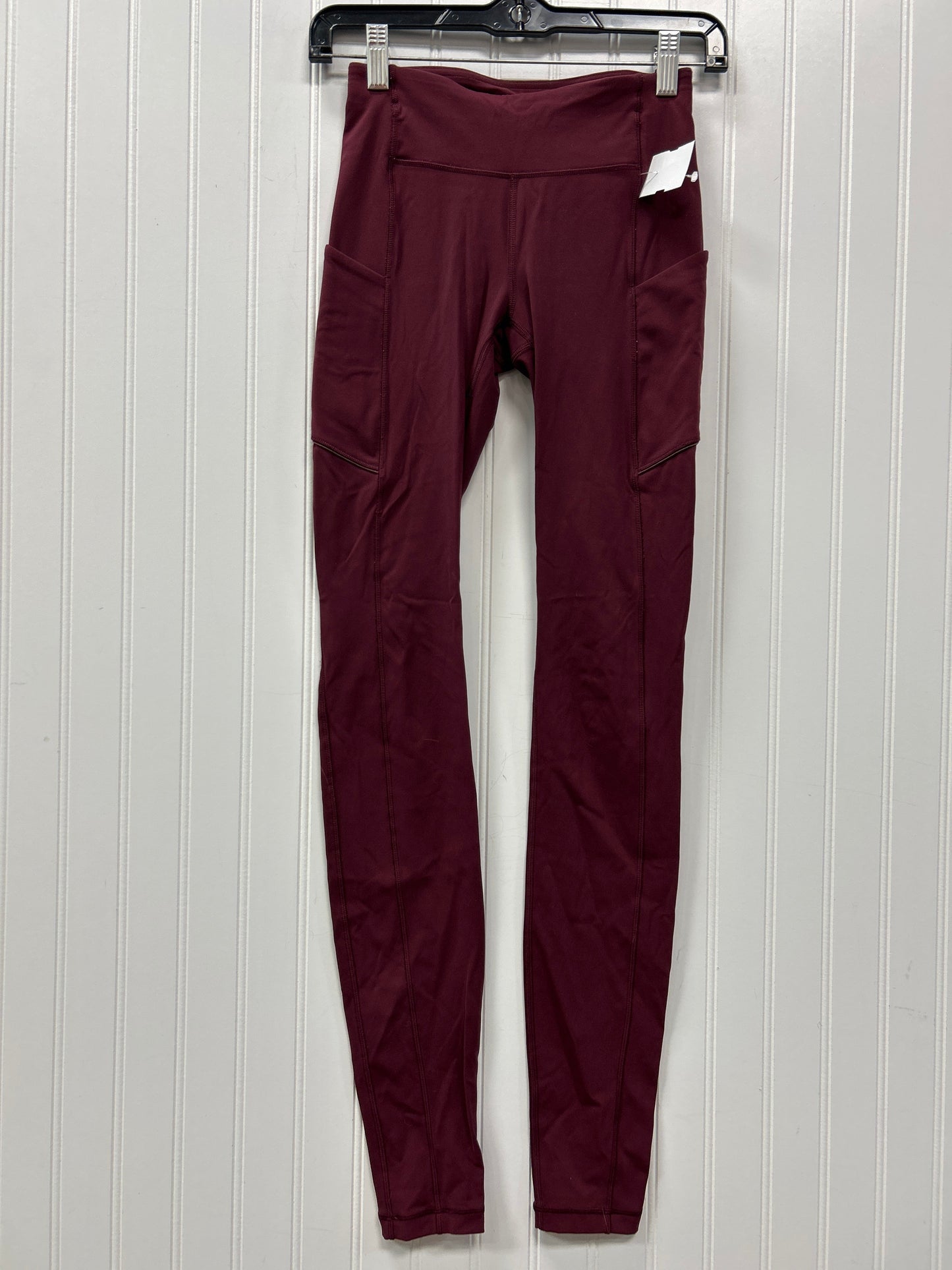 Athletic Leggings By Lululemon In Red, Size:2