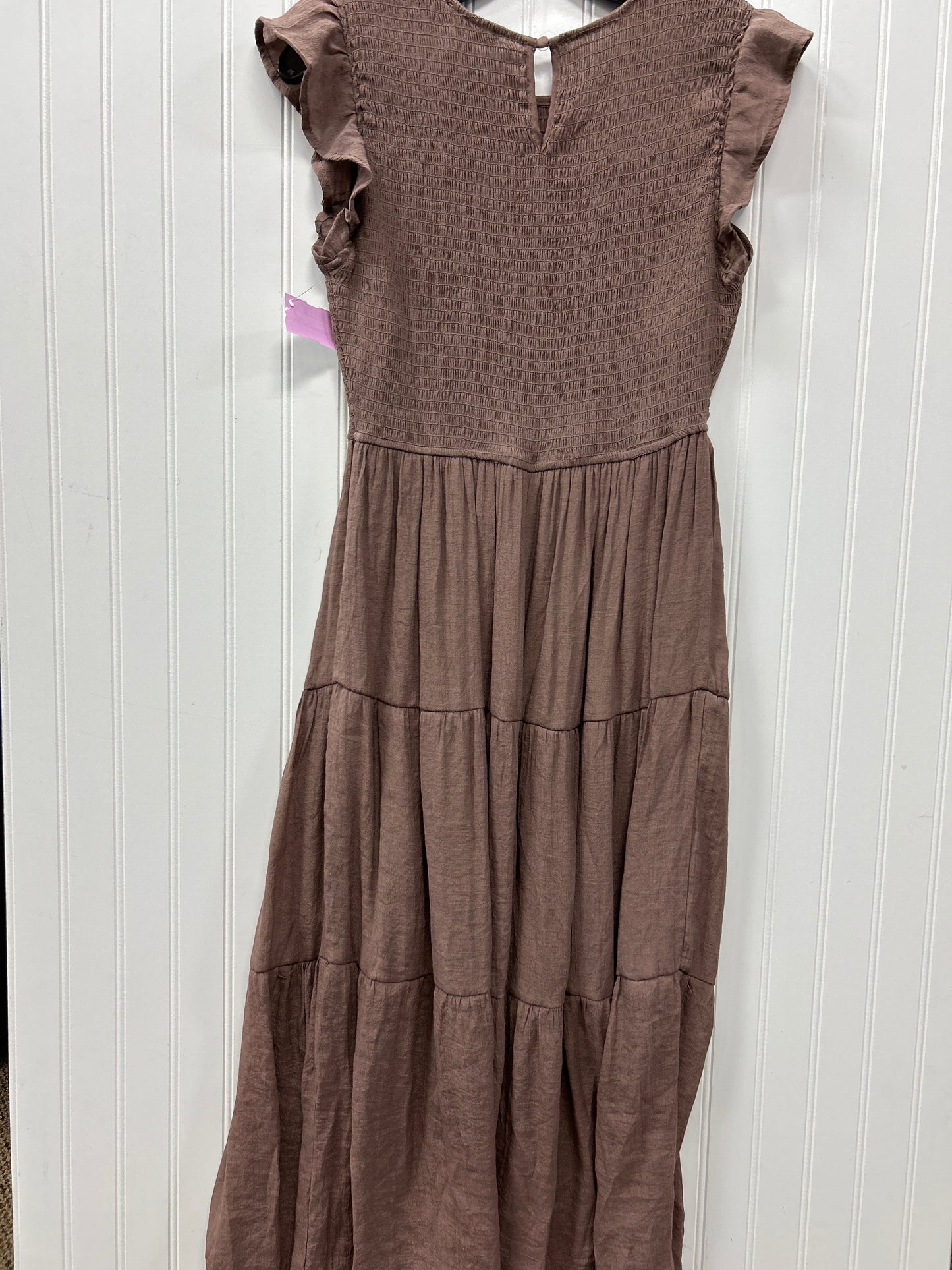 Dress Casual Maxi By Blu Pepper In Brown, Size:L