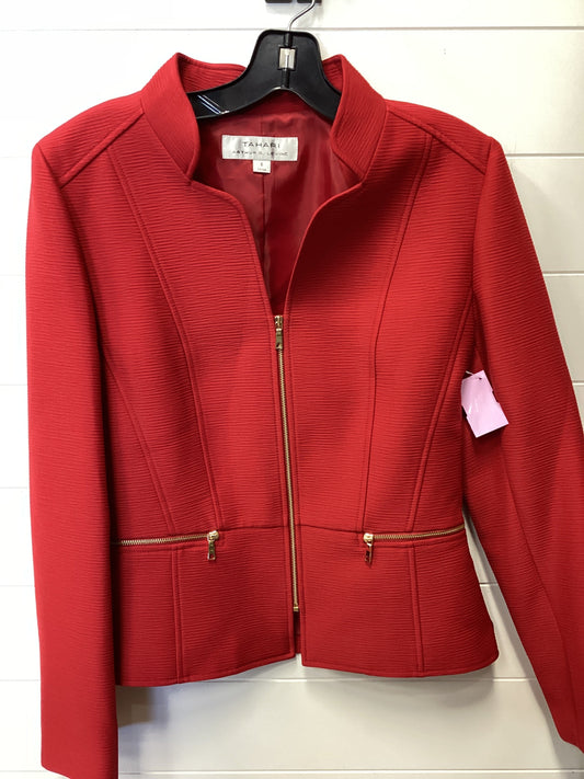 Blazer By Tahari By Arthur Levine In Red, Size:6