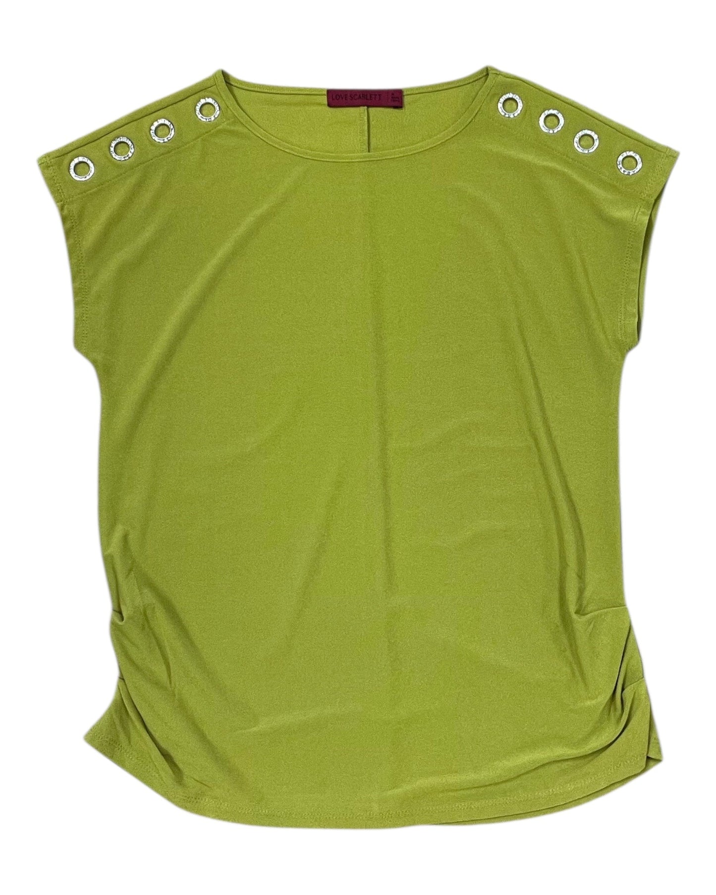 Top Sleeveless By Love Scarlett In Green, Size:M